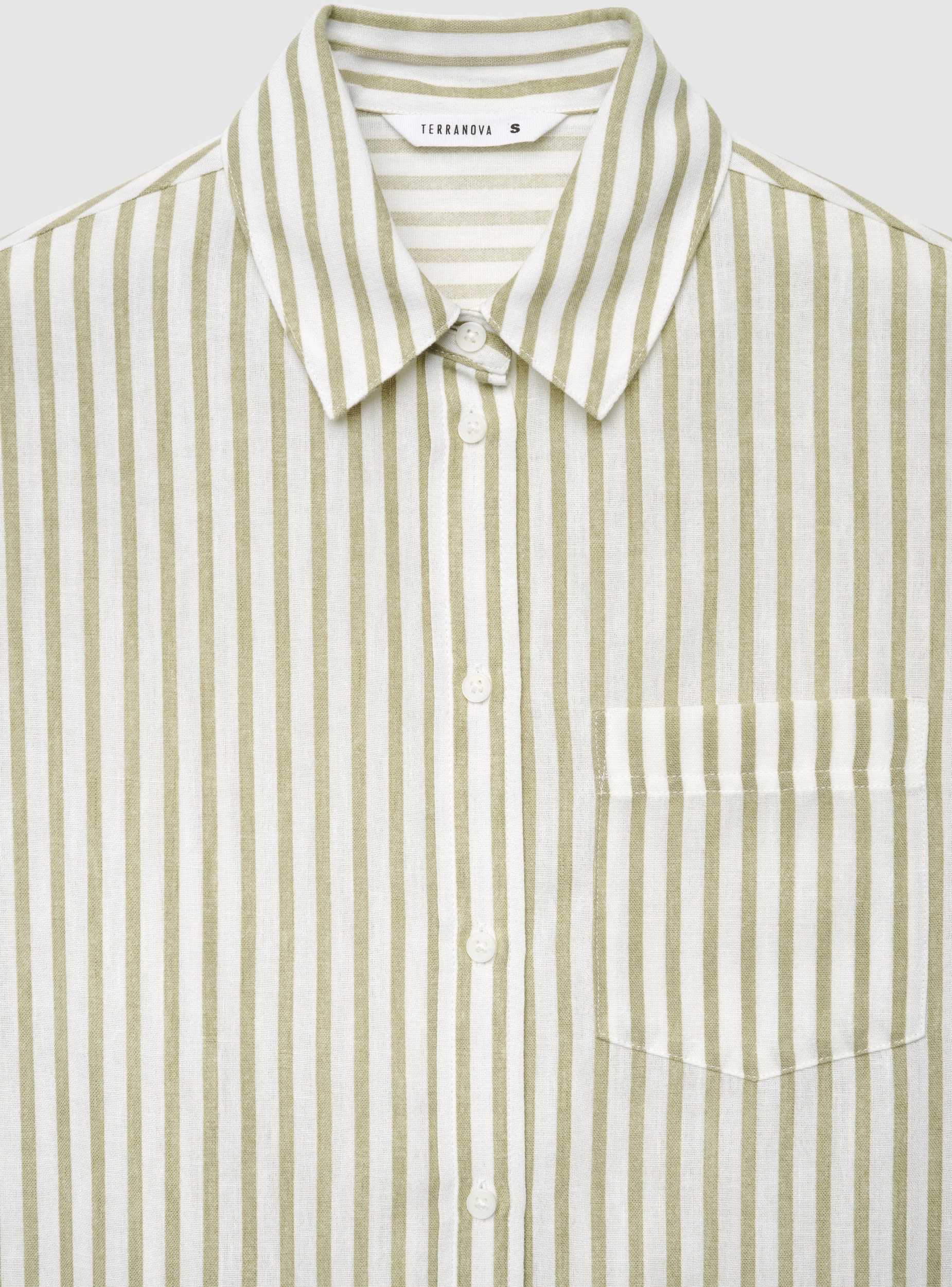 Camicia a righe con taschino - Image 7