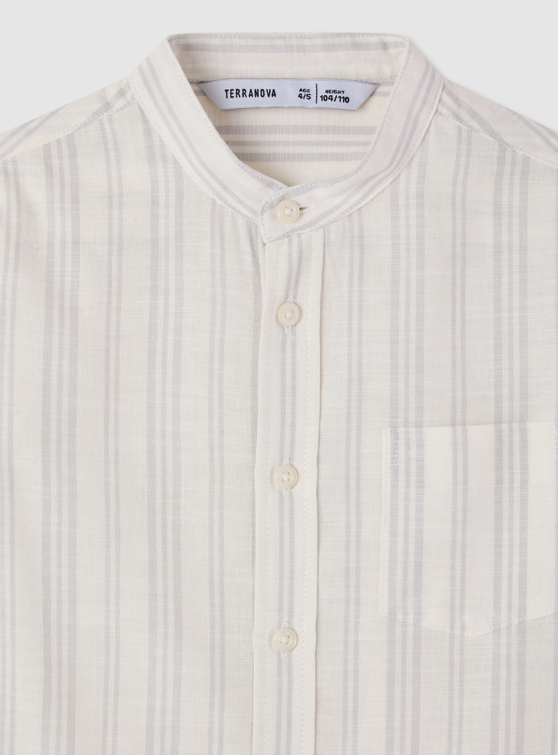 Camicia a righe effetto lino - Image 7