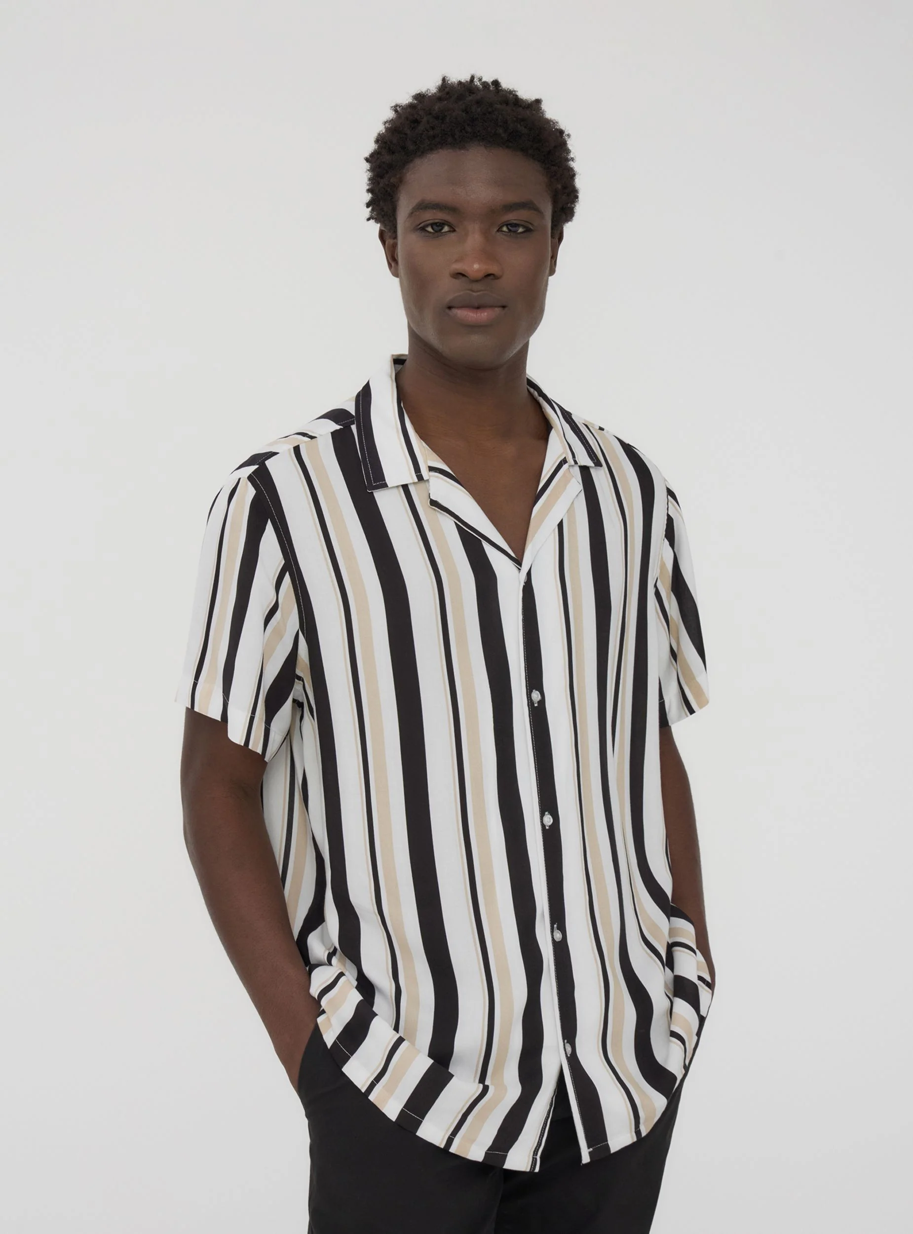 Camicia a righe in viscosa - Image 7