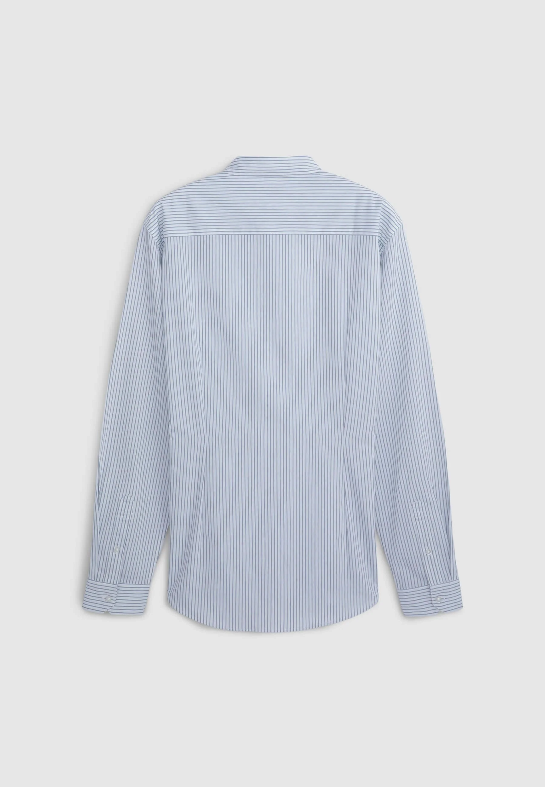 Camicia a righe popeline stretch - Image 4