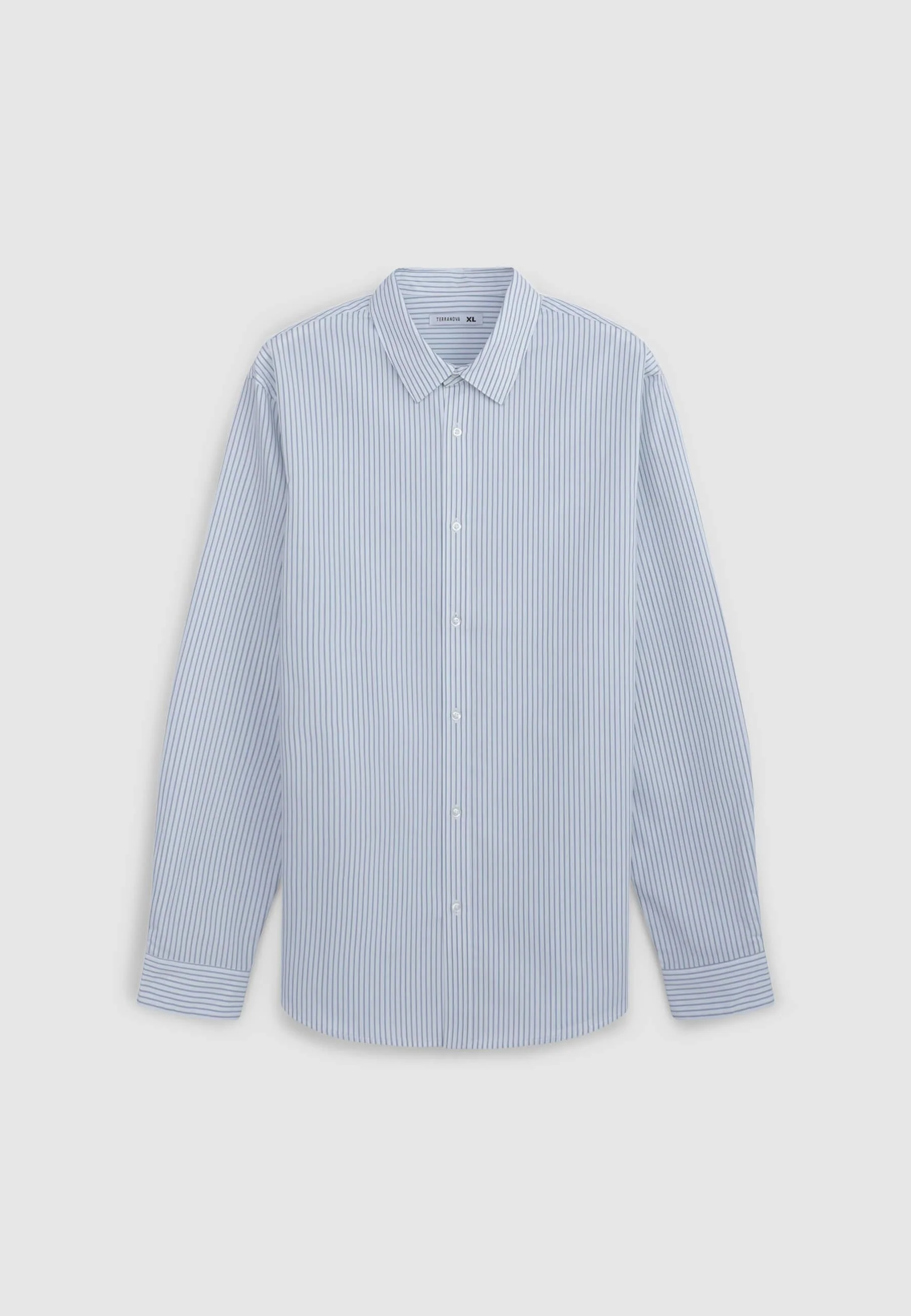 Camicia a righe popeline stretch - Image 5