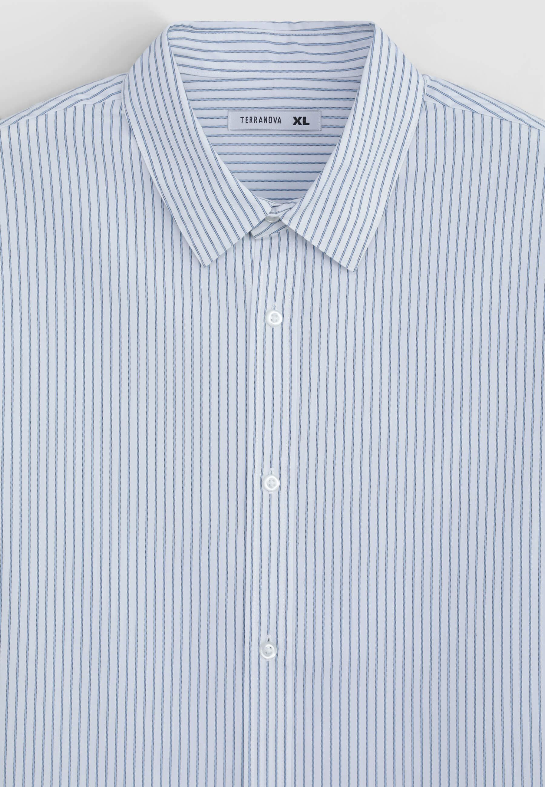 Camicia a righe popeline stretch - Image 6