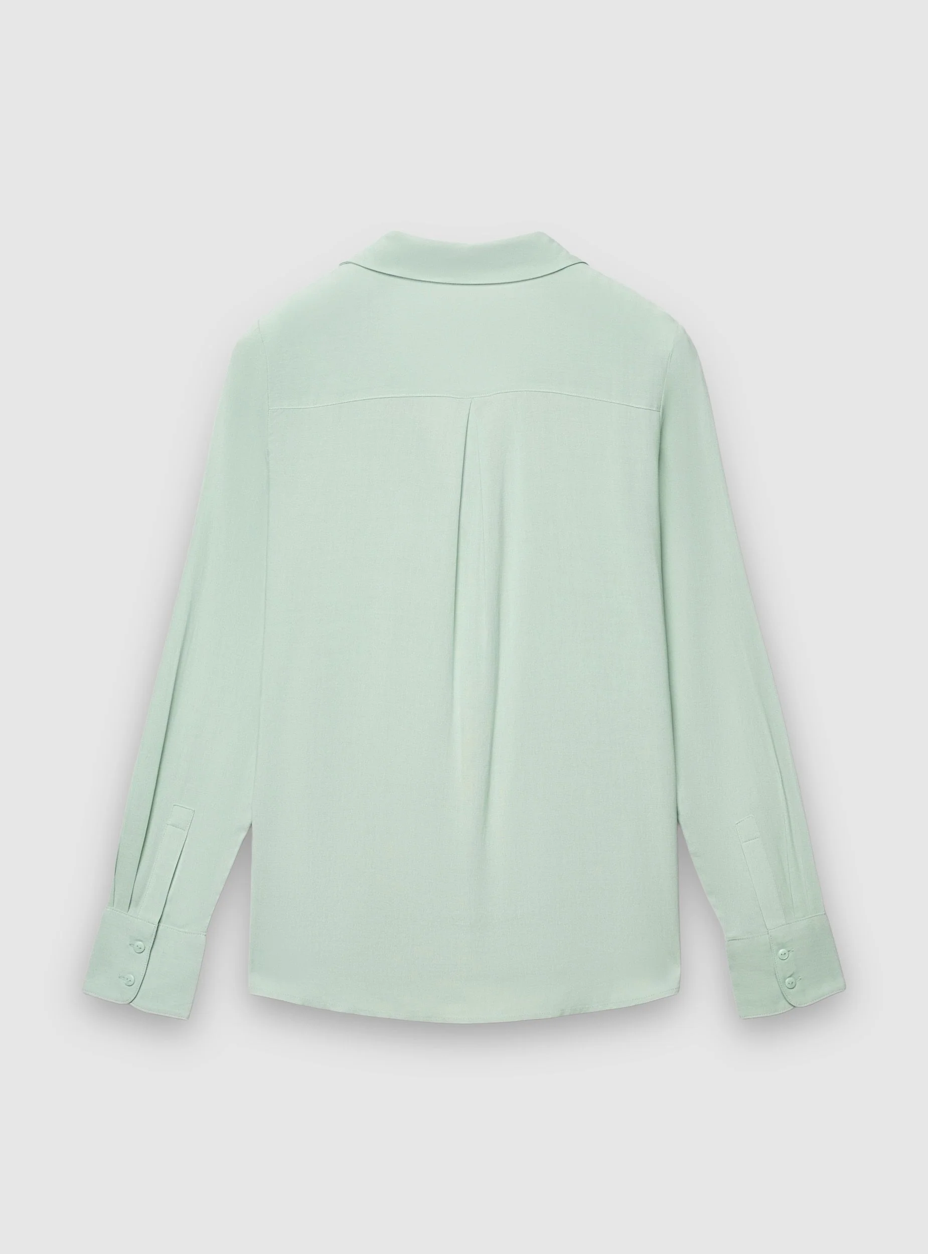 Camicia a tinta unita con colletto aperto - Image 7