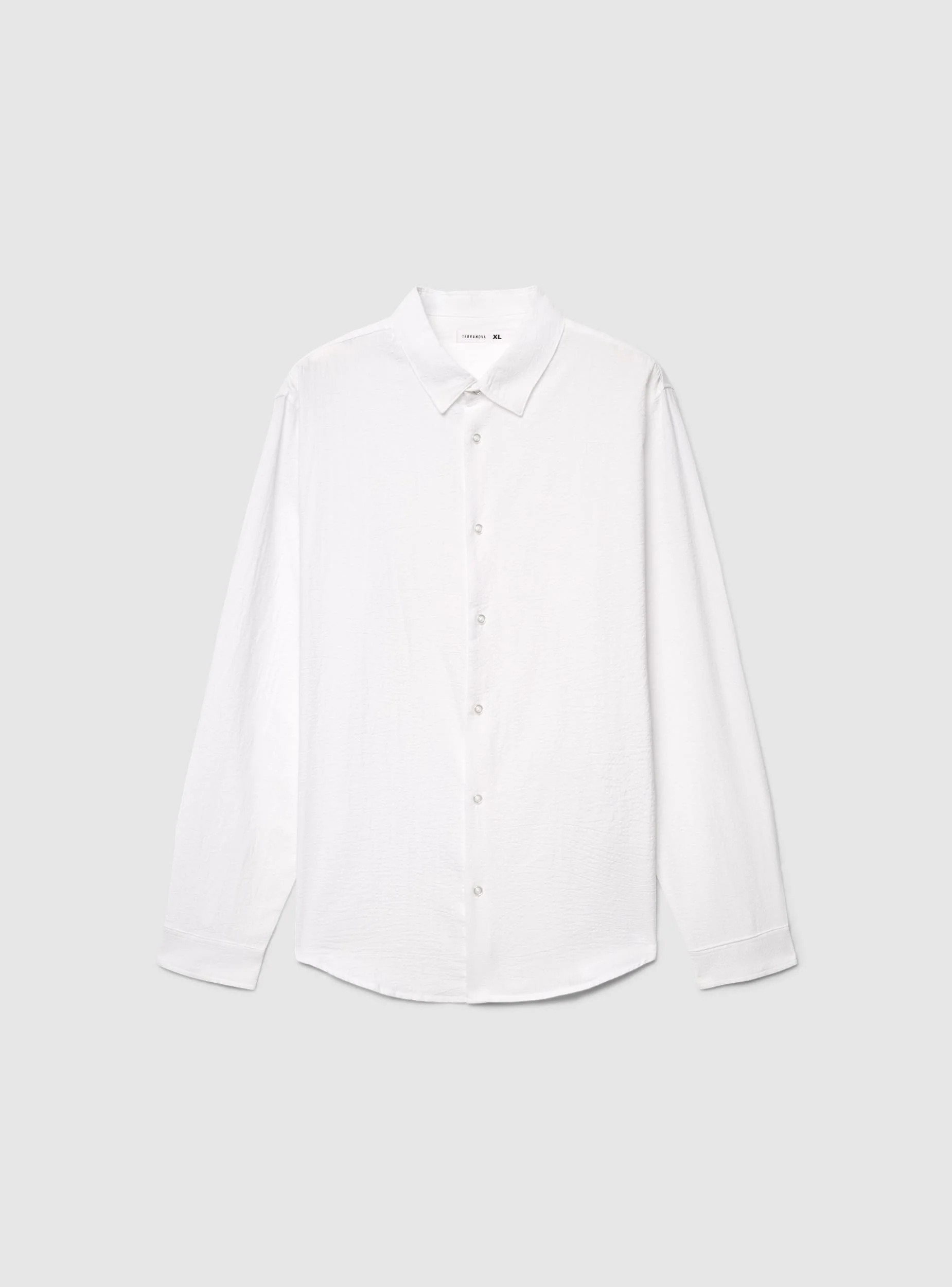 Camicia a tinta unita effetto stropicciato - Image 5