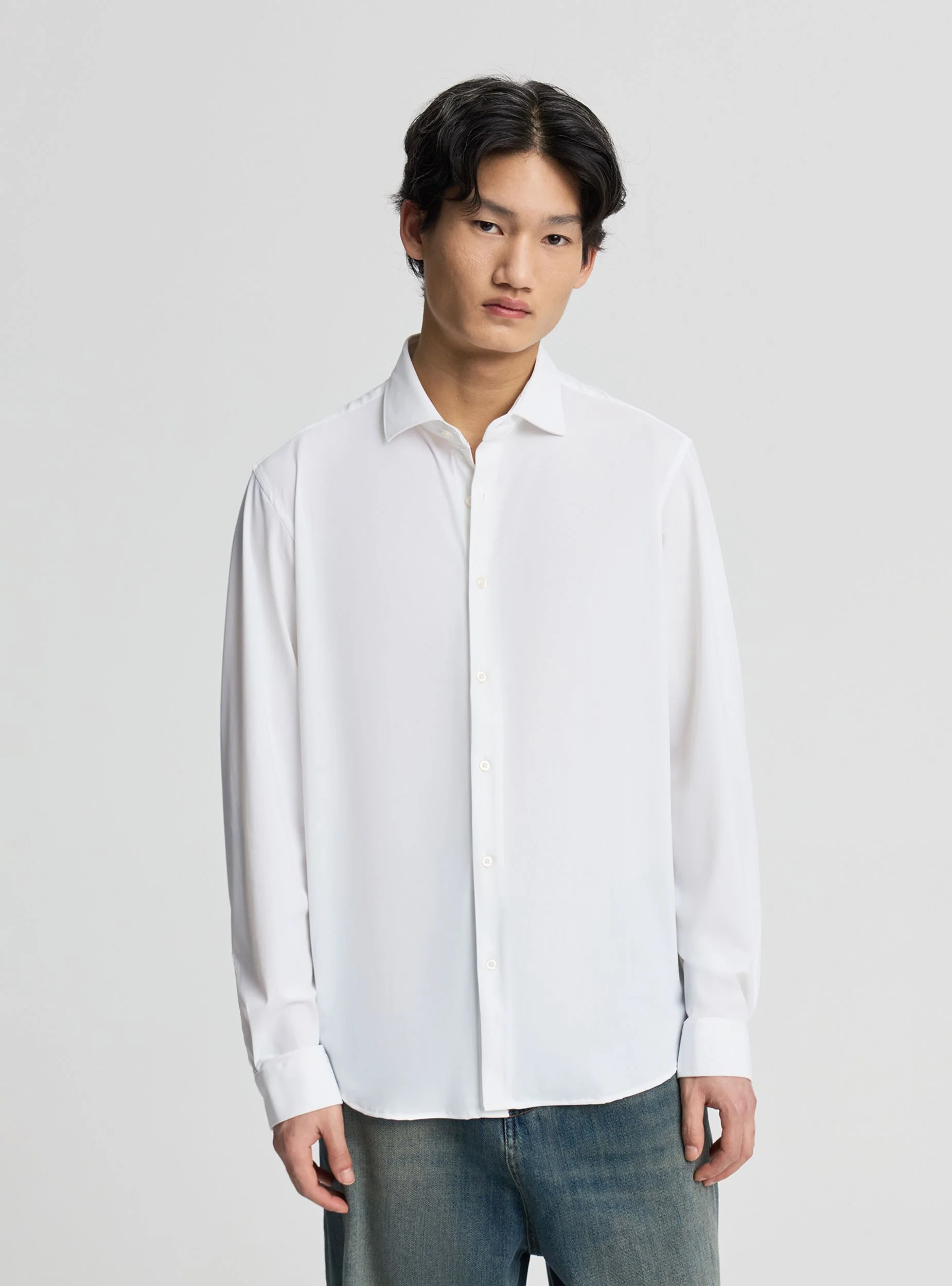 Camicia a tinta unita no iron - Image 2