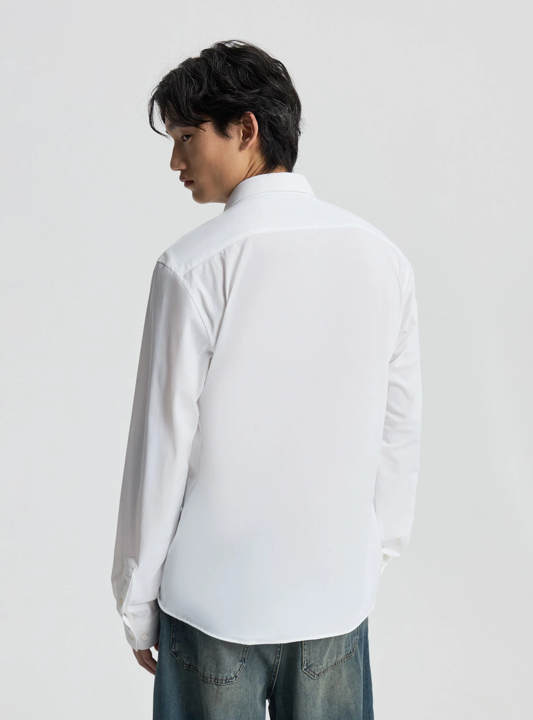 Camicia a tinta unita no iron - Image 4