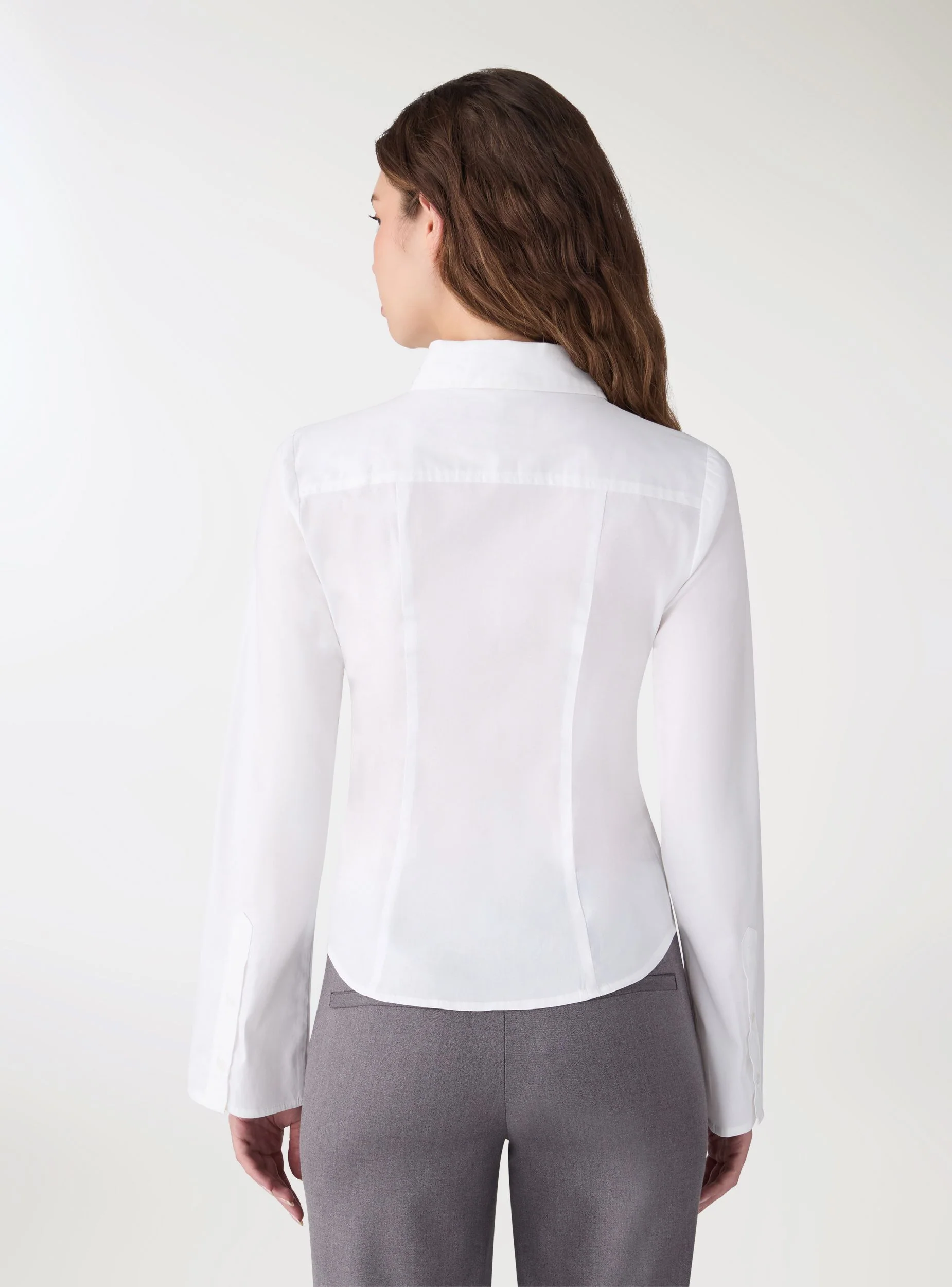 Camicia aderente a tinta unita - Image 3