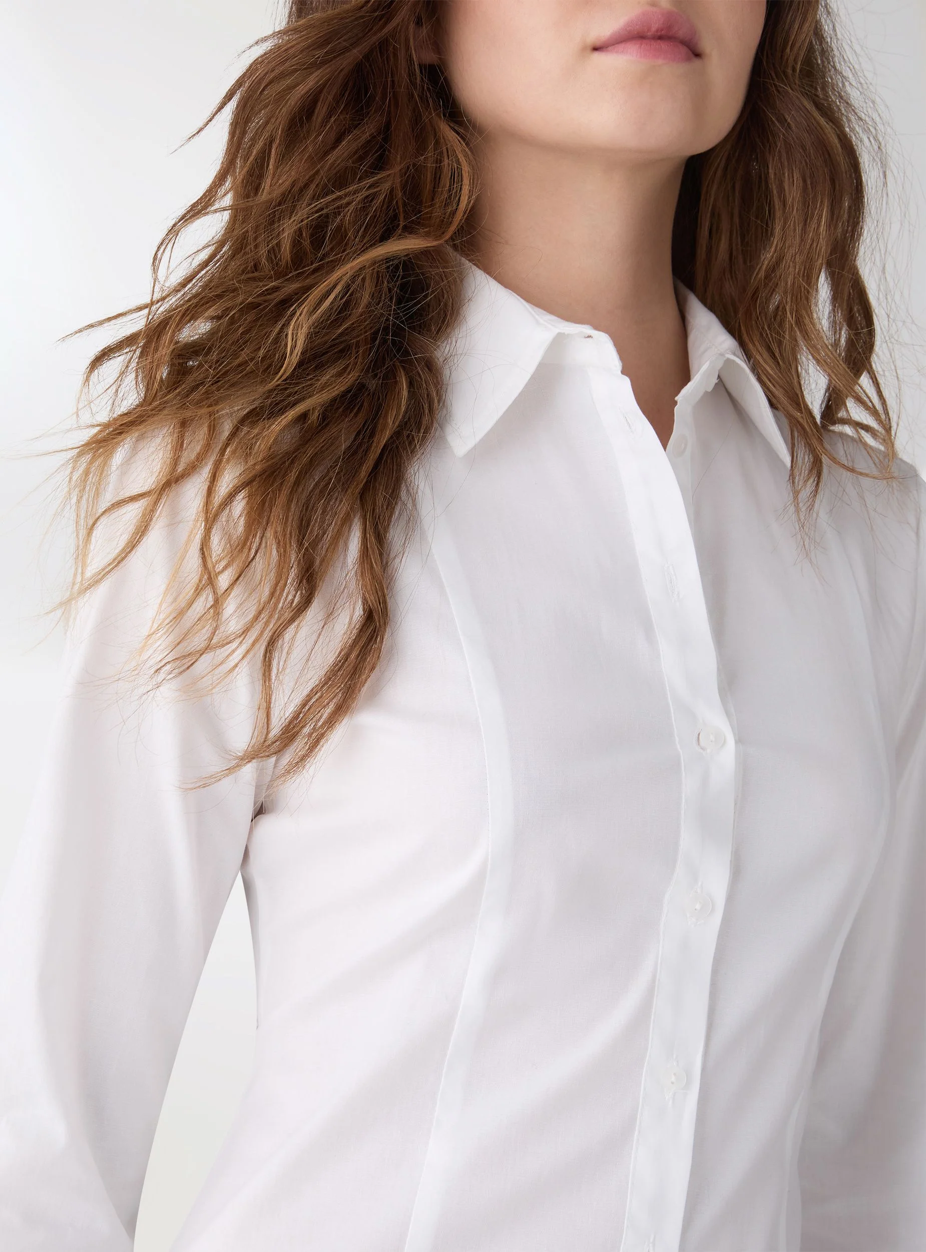 Camicia aderente a tinta unita - Image 4