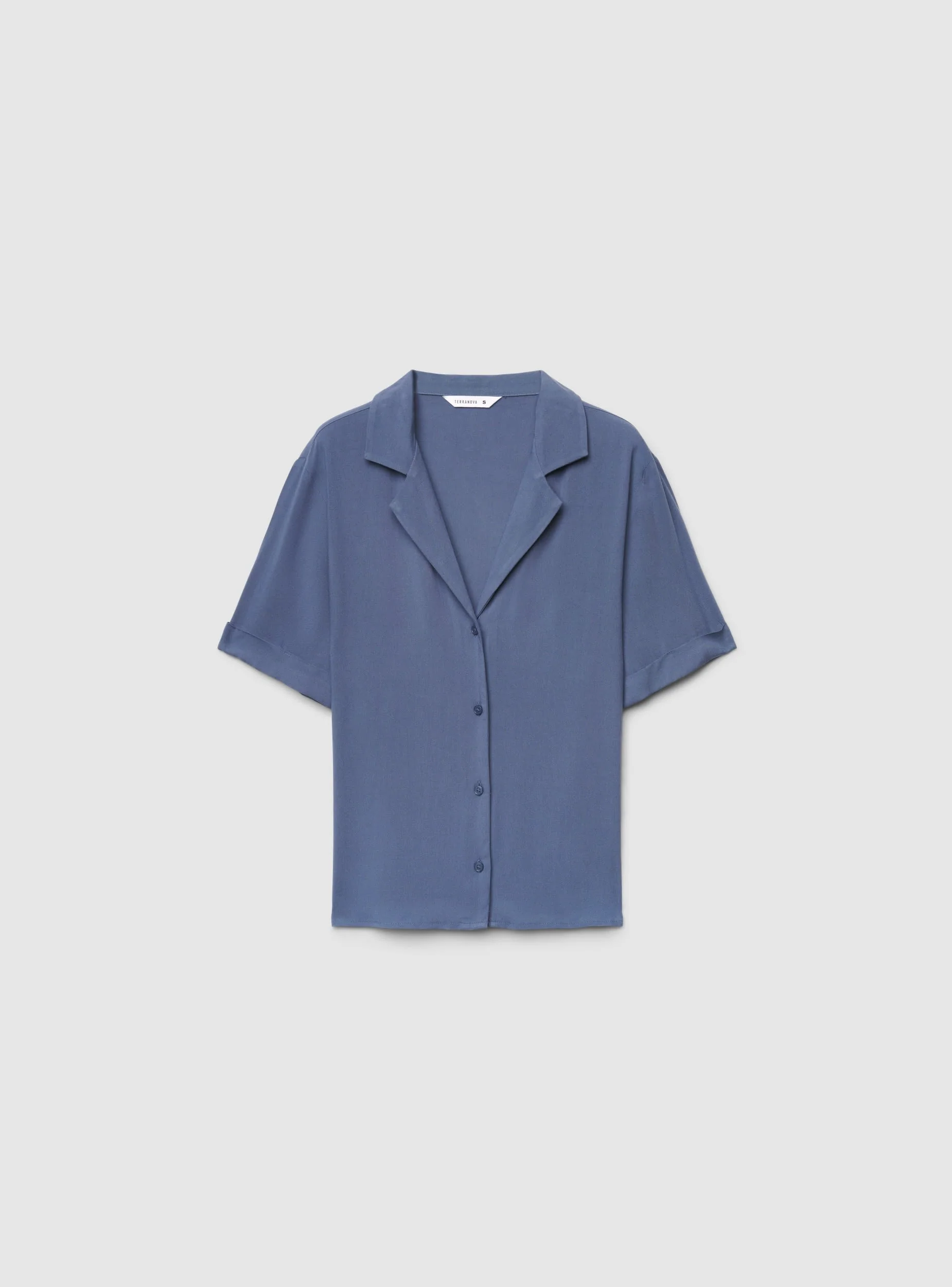 Camicia ampia a tinta unita