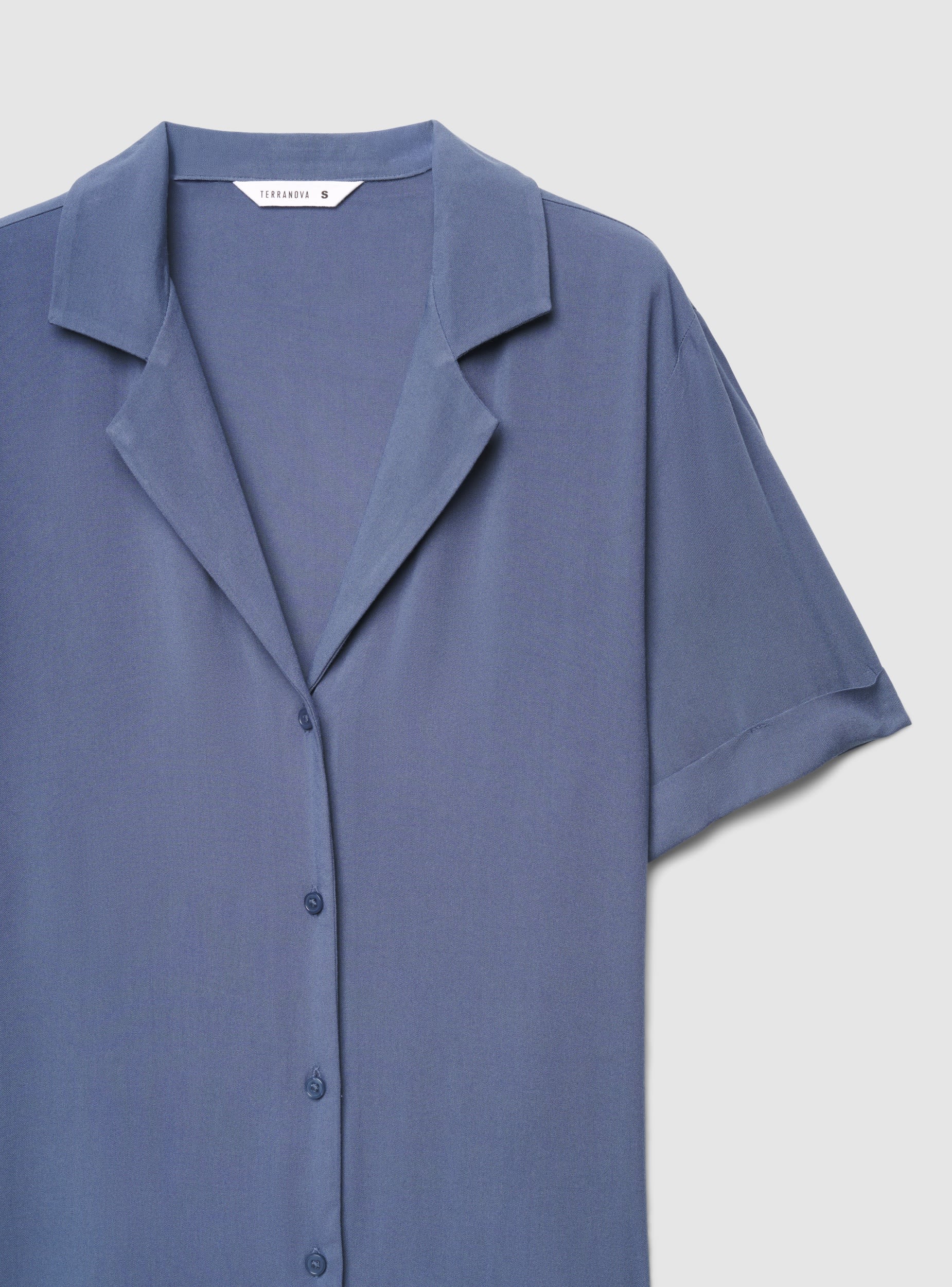 Camicia ampia a tinta unita - Image 3