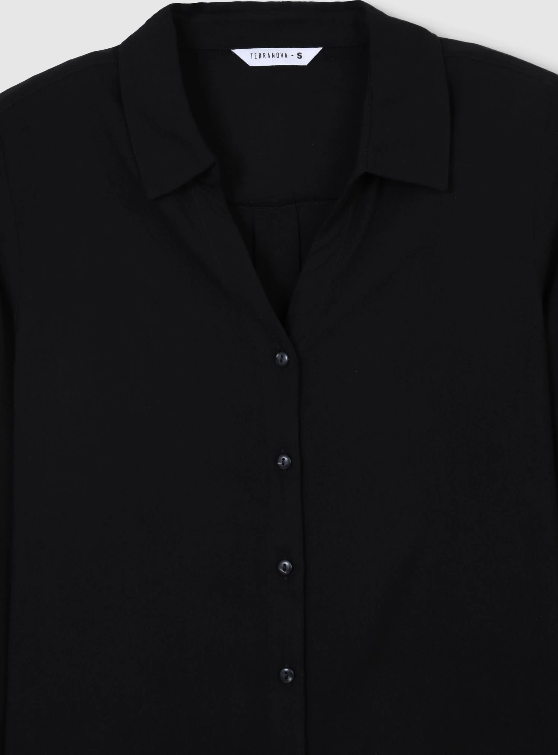 Camicia ampia a tinta unita - Image 4