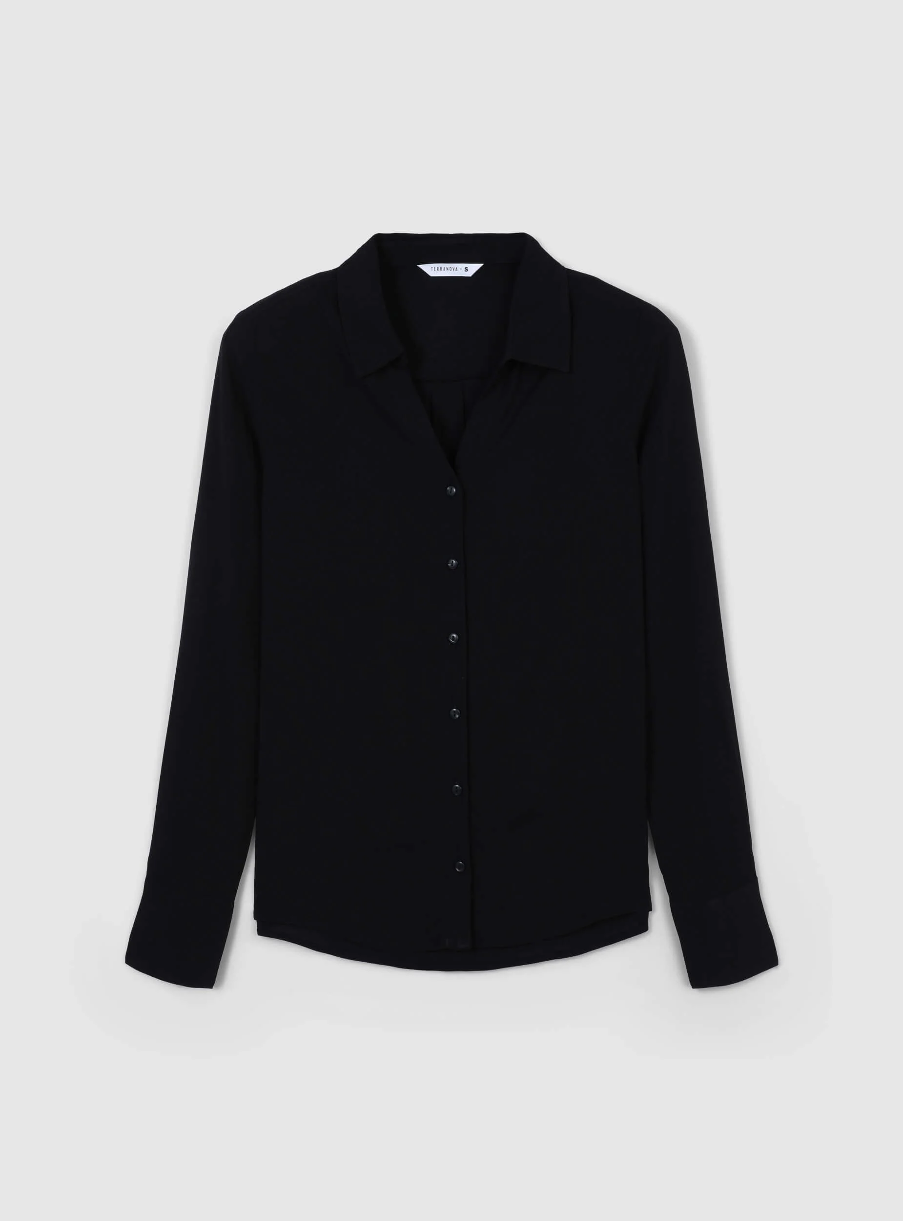 Camicia ampia a tinta unita - Image 5