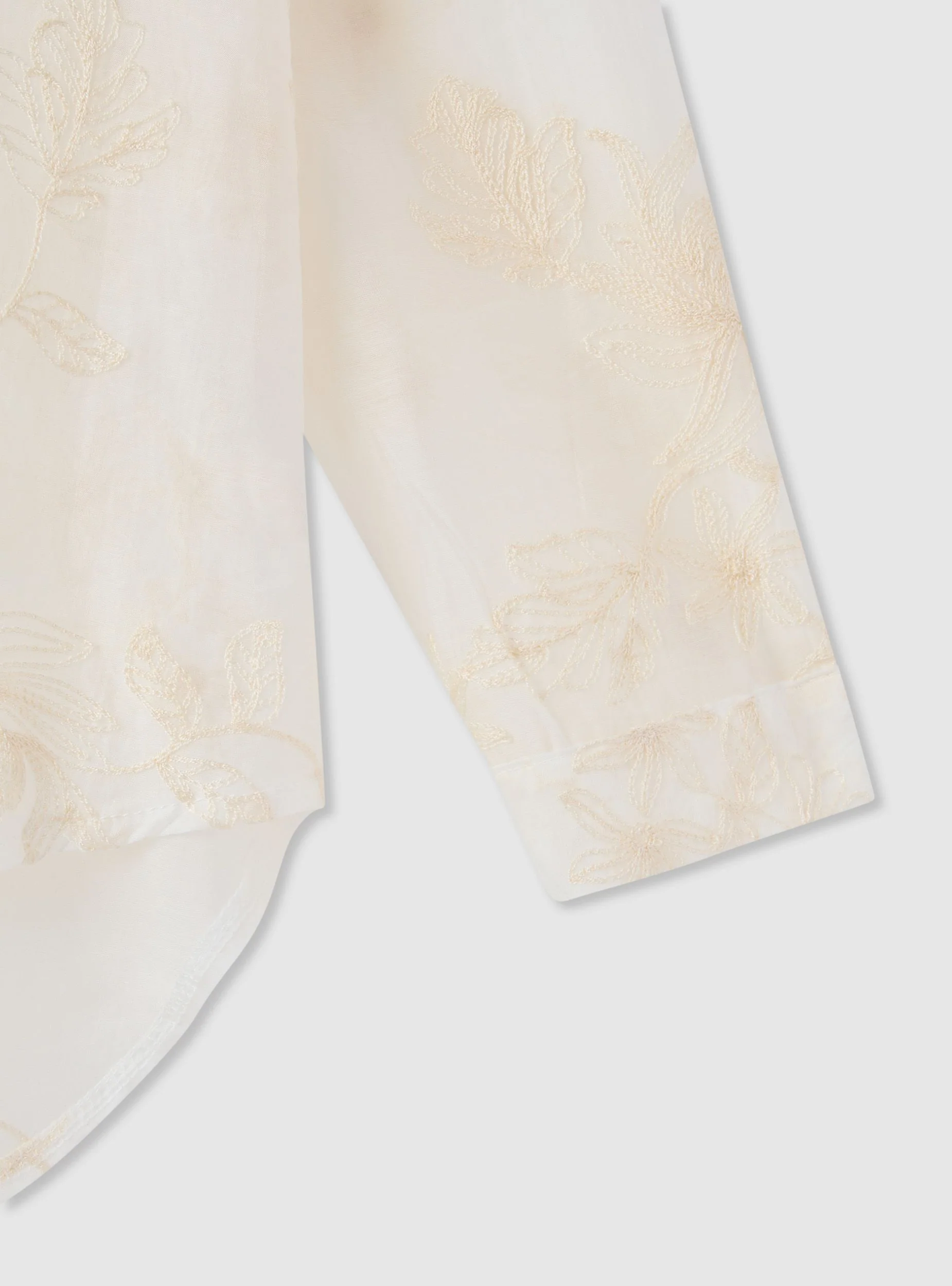 Camicia ampia con ricami floreali - Image 7