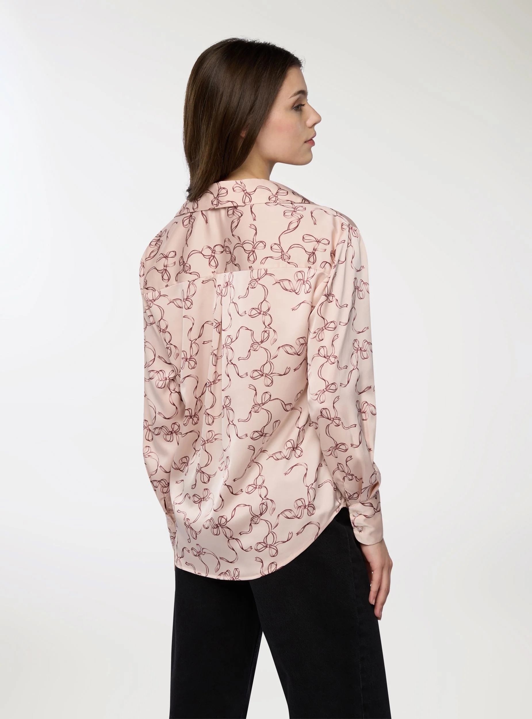 Camicia ampia con stampa fiocchi - Image 3