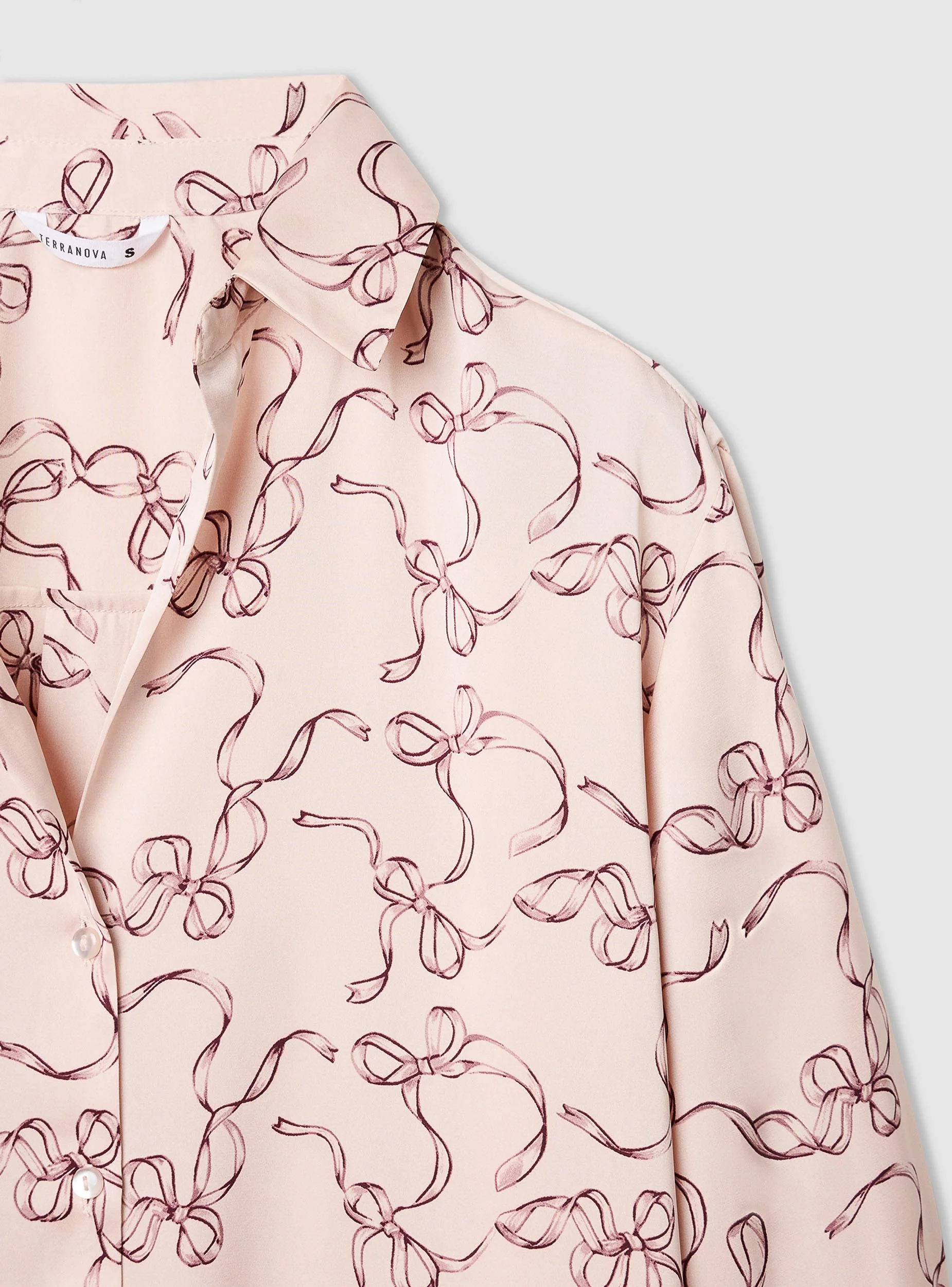Camicia ampia con stampa fiocchi - Image 7