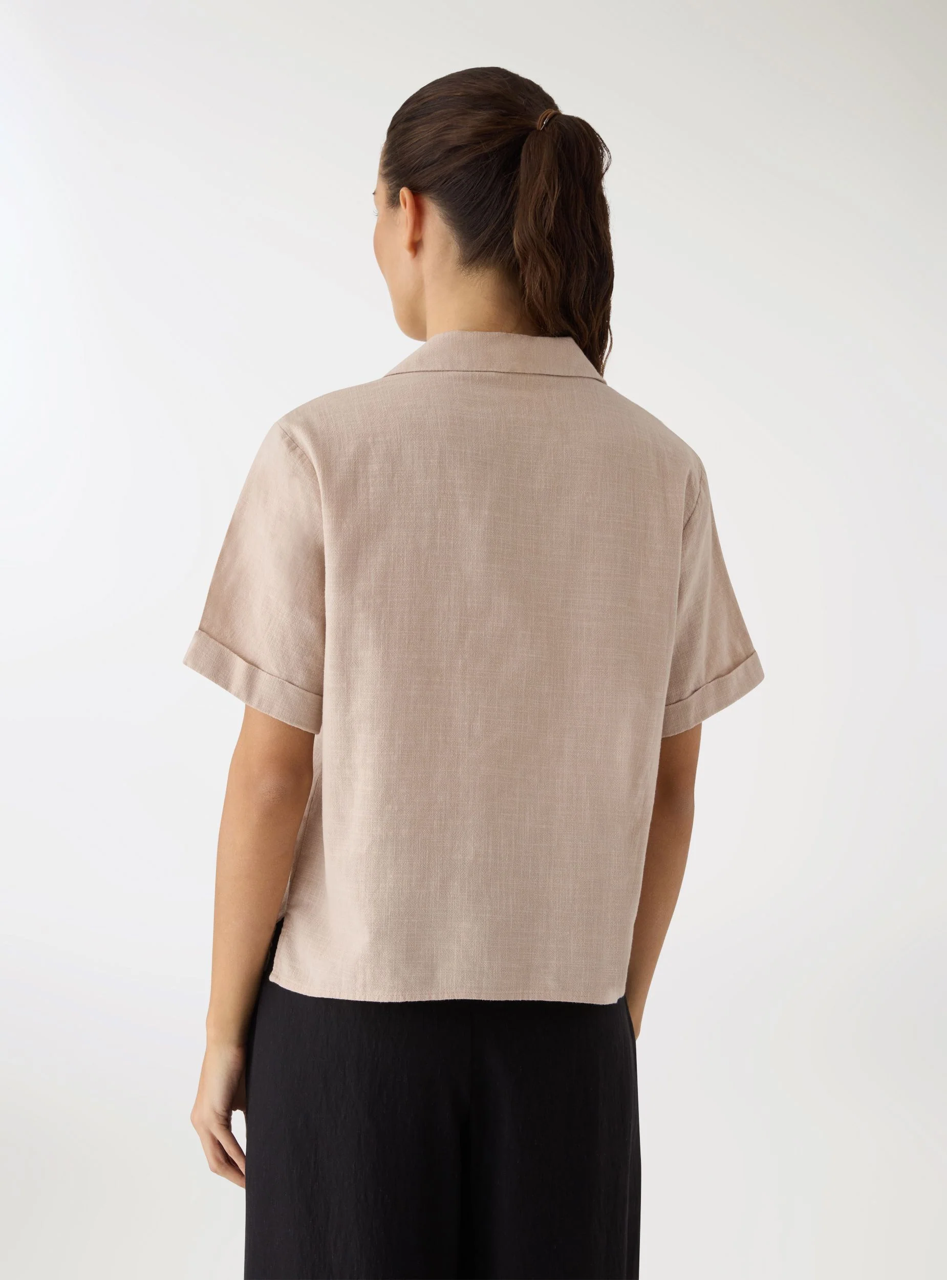 Camicia ampia effetto lino - Image 3
