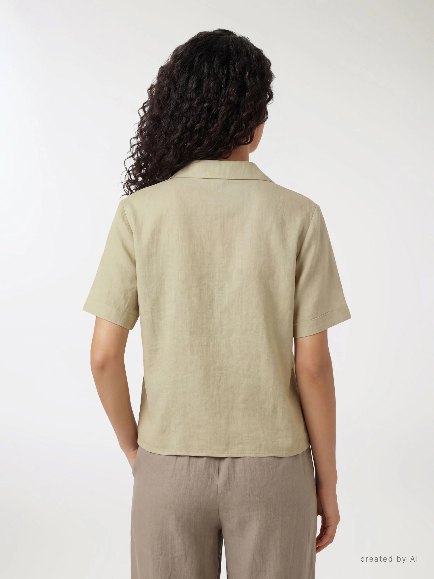 Camicia ampia effetto lino - Image 3