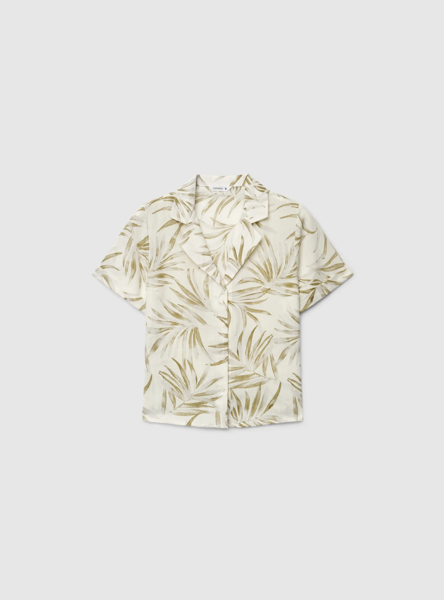 Camicia ampia effetto lino con stampa - Image 5