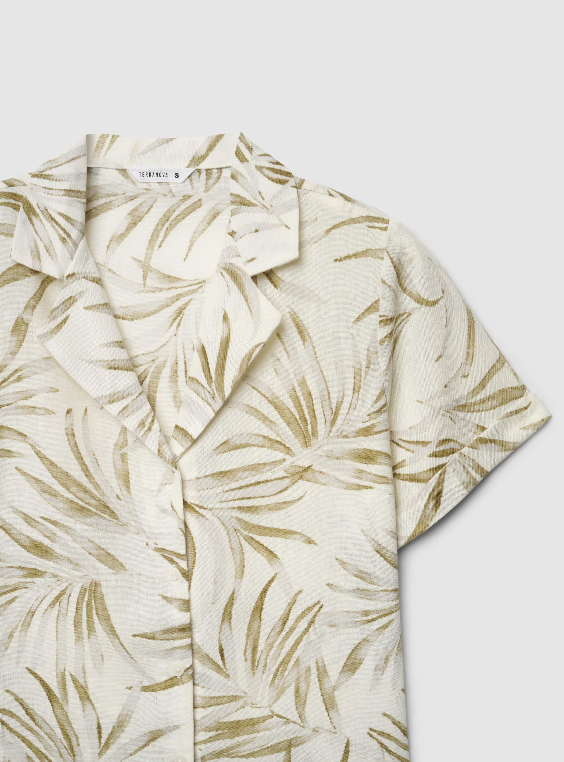 Camicia ampia effetto lino con stampa - Image 7