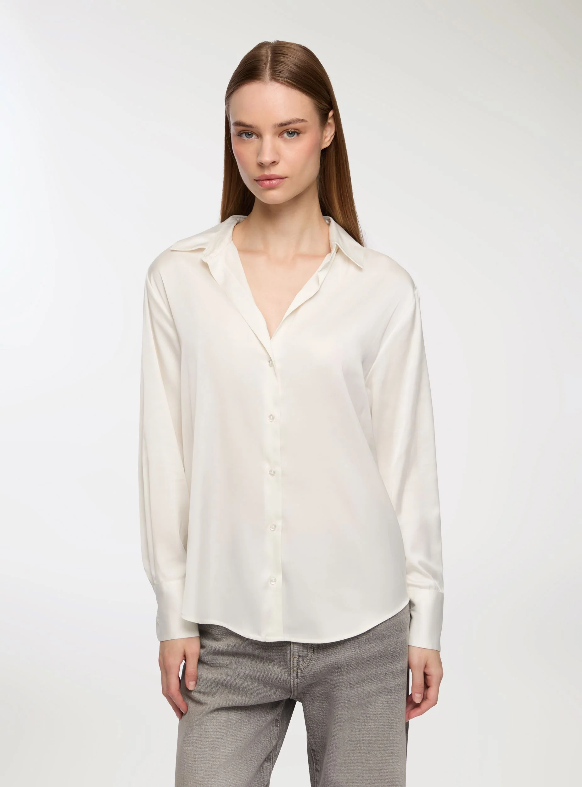 Camicia ampia effetto raso - Image 3