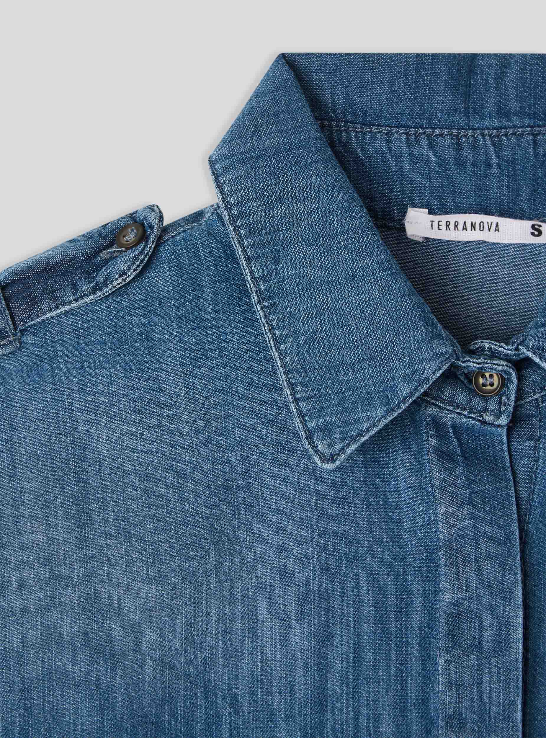 Camicia ampia in denim - Image 5