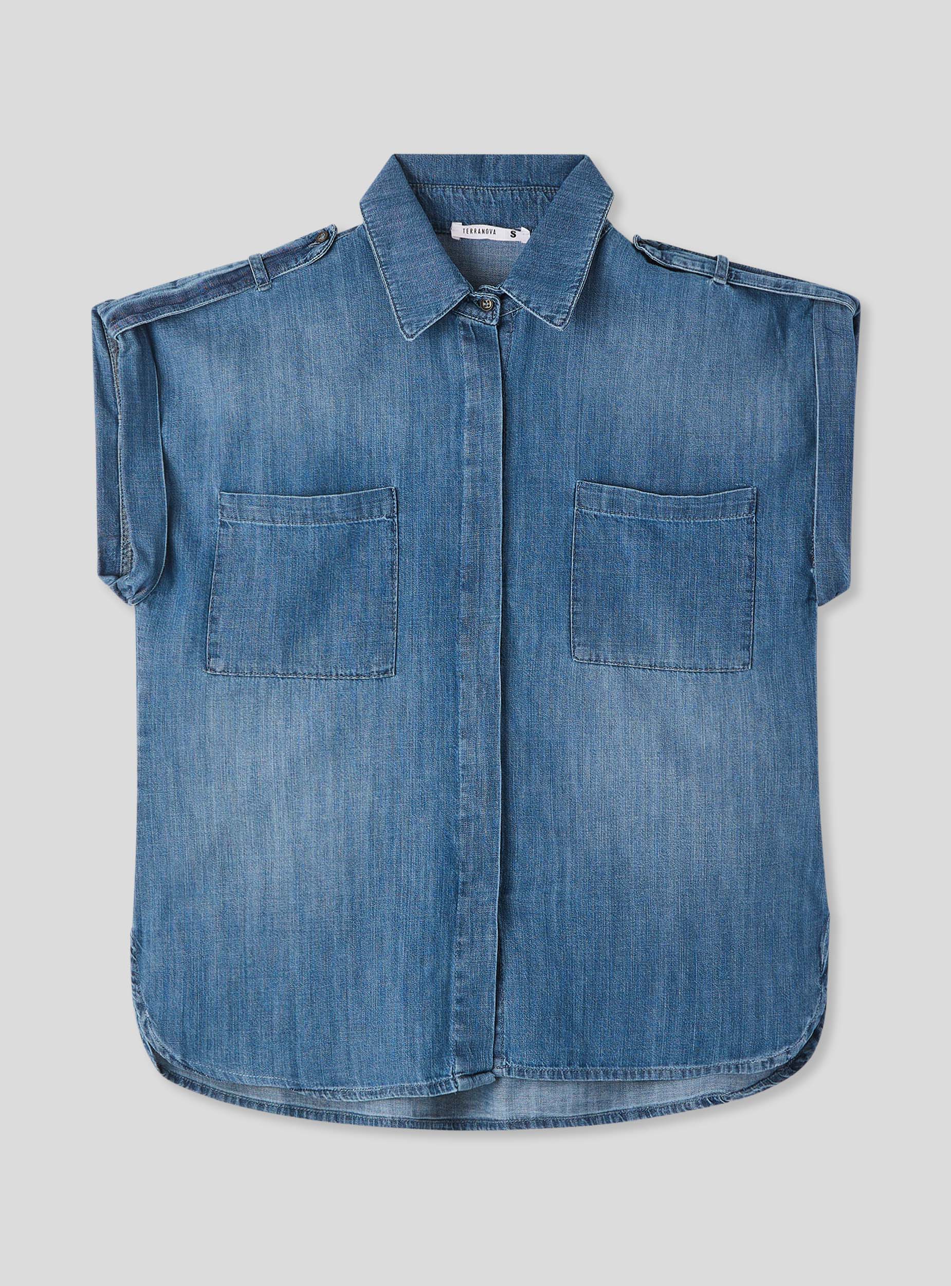 Camicia ampia in denim - Image 7