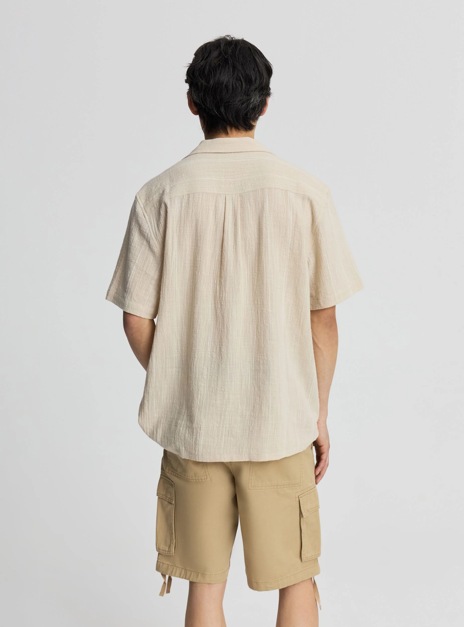 Camicia bowling a righe con colletto a rever - Image 4