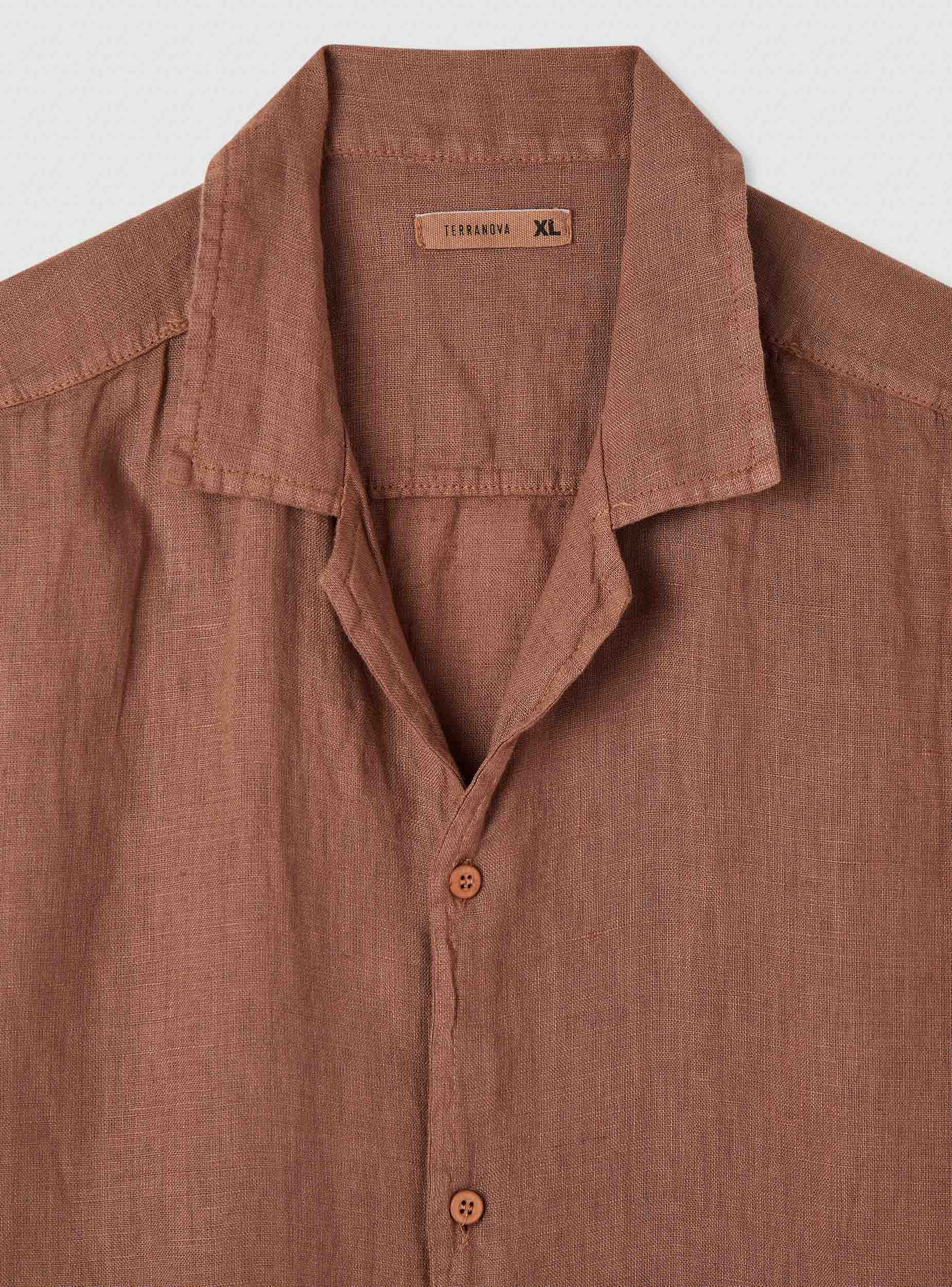 Camicia bowling a tinta unita - Image 4