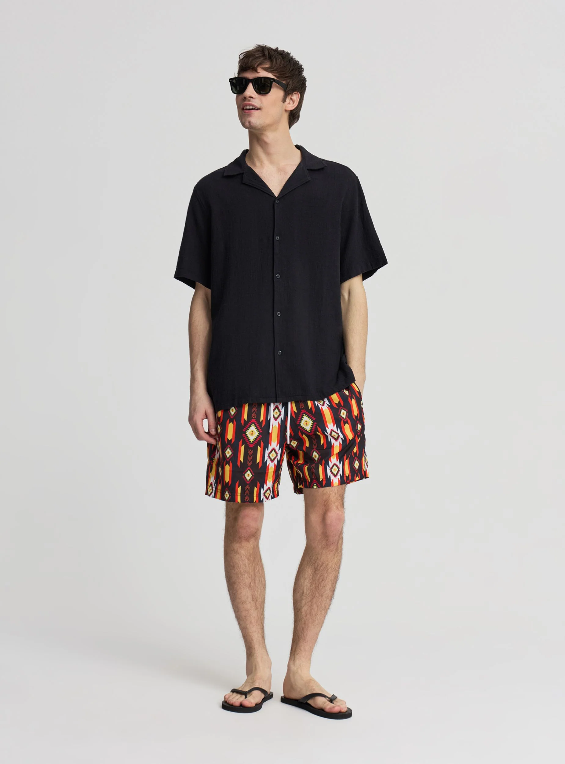 Camicia bowling a tinta unita - Image 2
