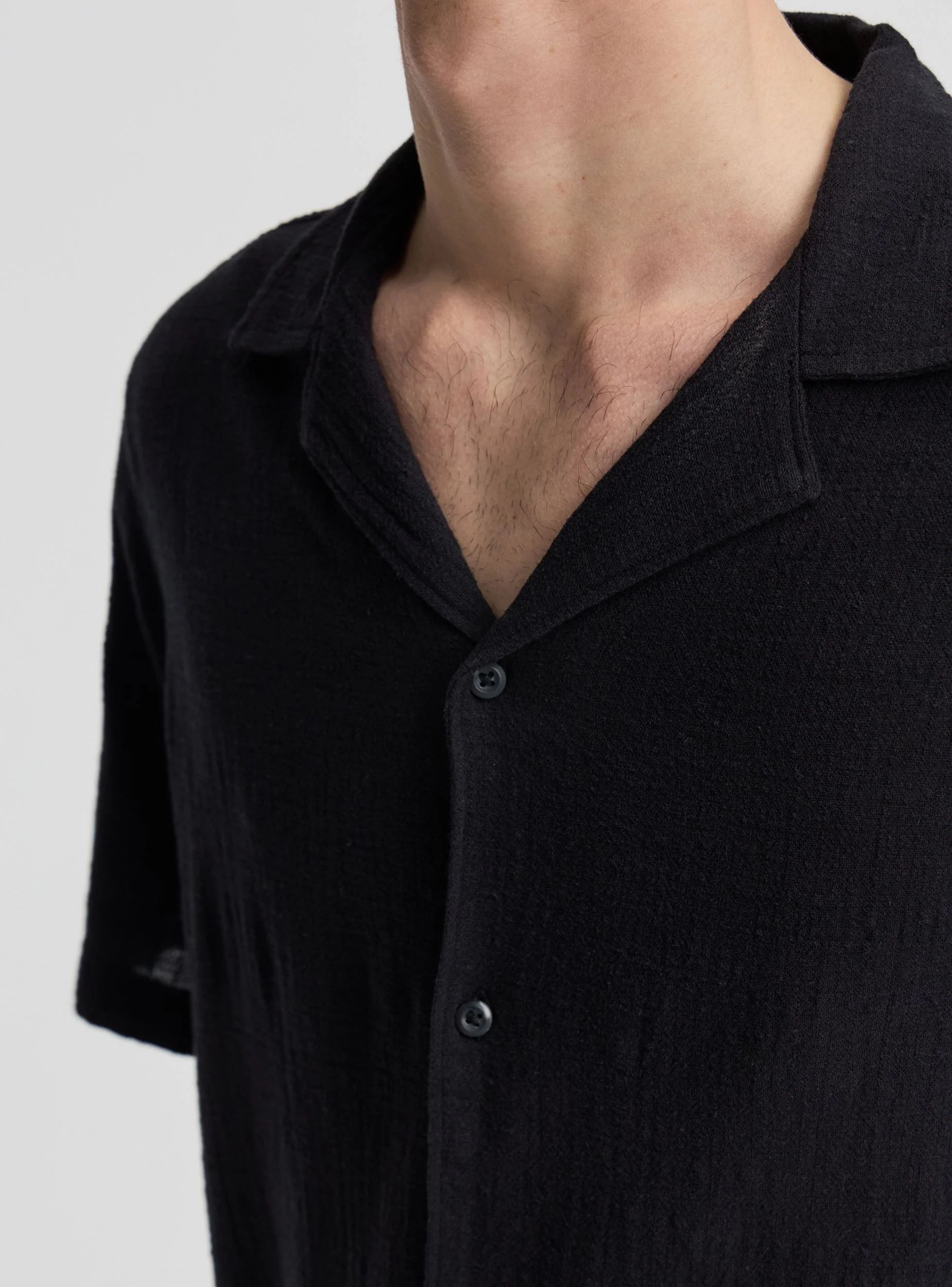 Camicia bowling a tinta unita - Image 3