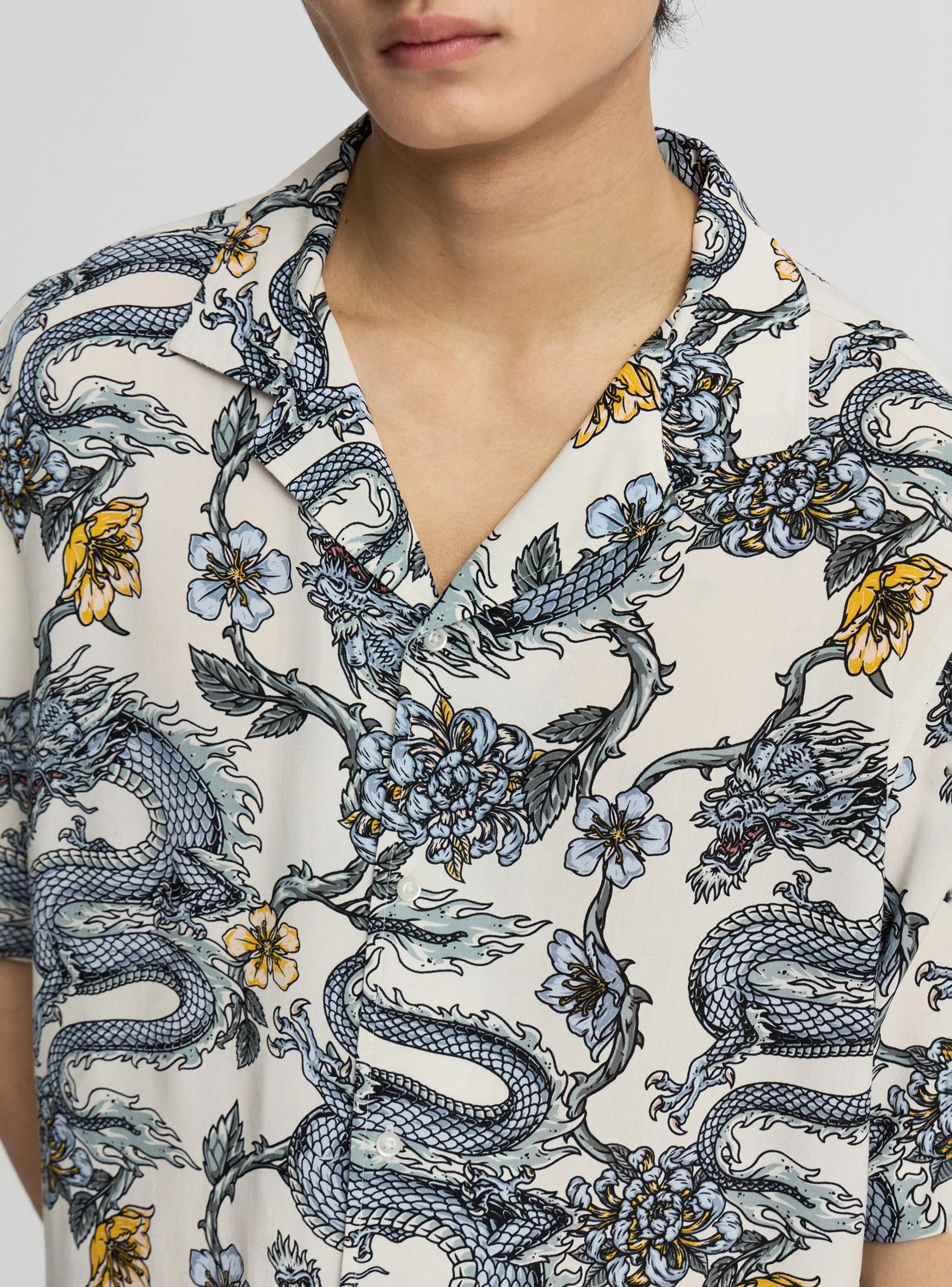 Camicia bowling con stampa dragoni - Image 3
