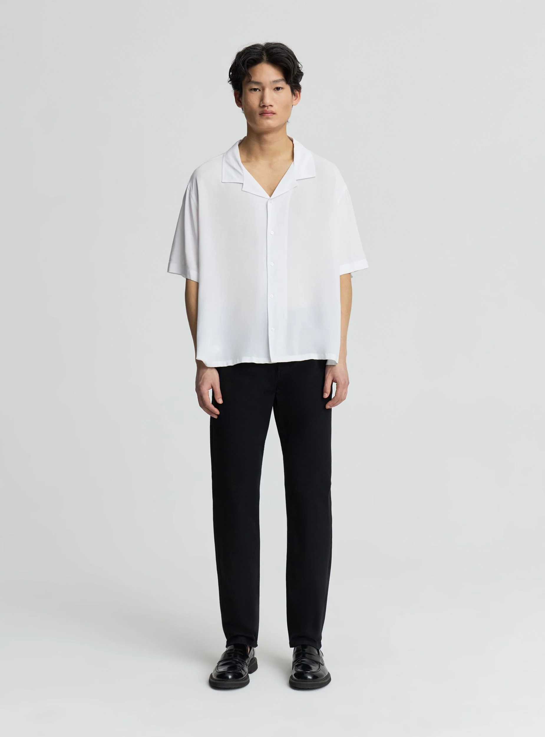 Camicia bowling crop tinta unita - Image 5