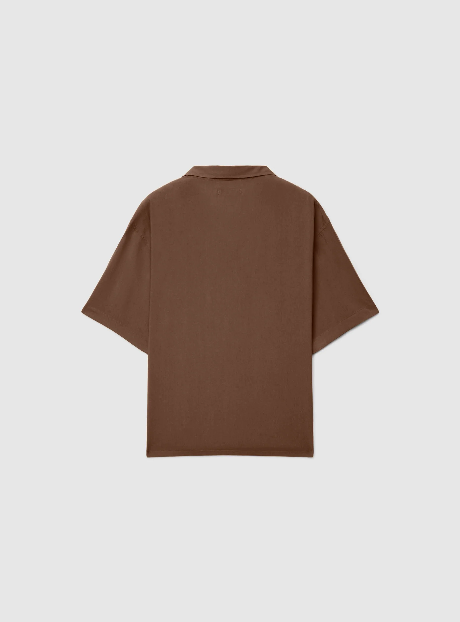 Camicia bowling crop tinta unita - Image 6