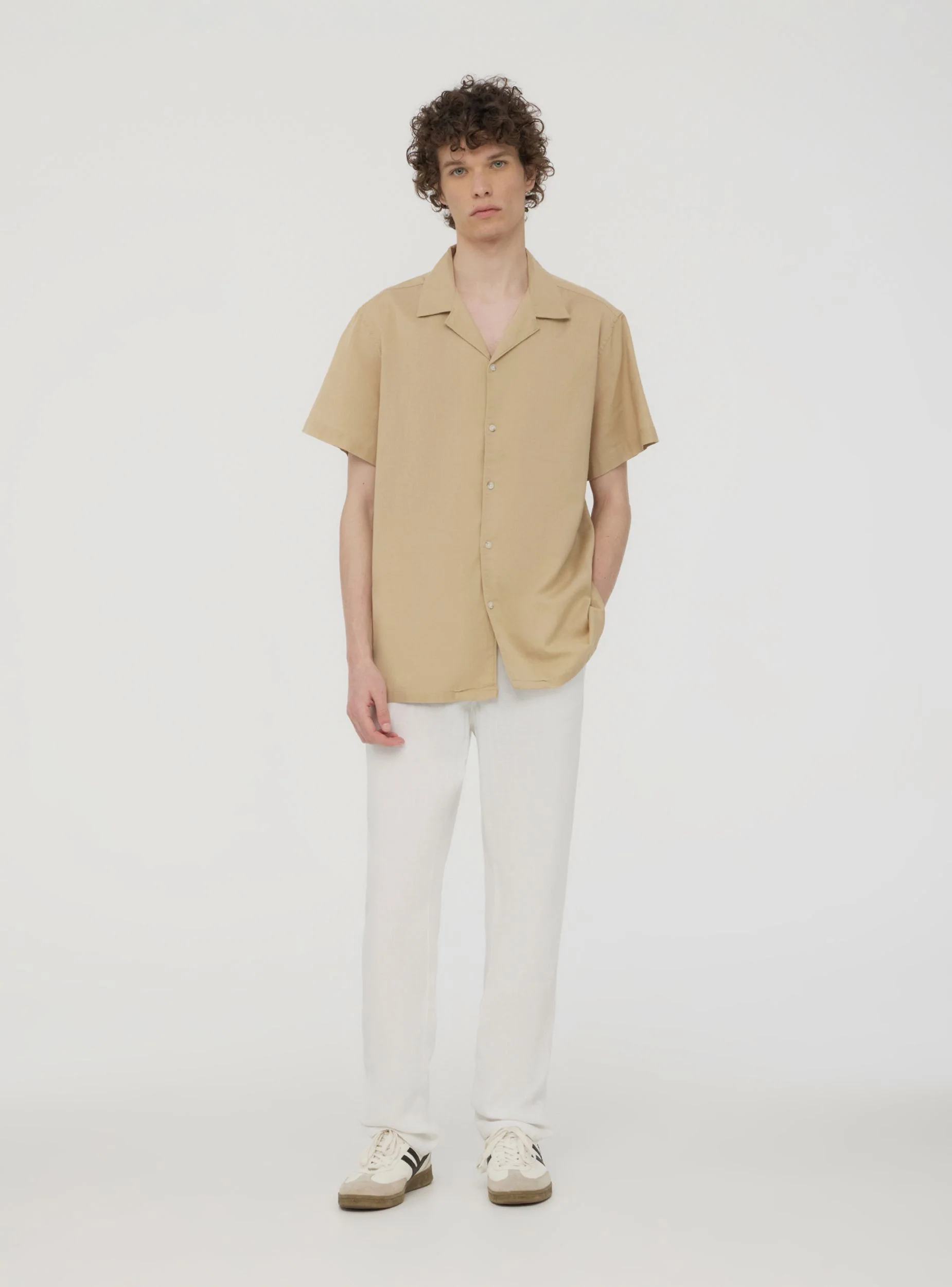 Camicia bowling effetto lino - Image 3
