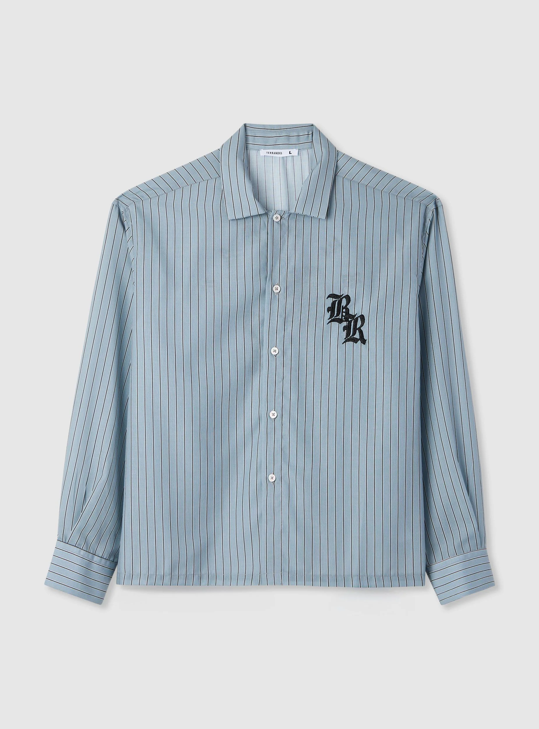 Camicia boxy a righe con ricamo - Image 6