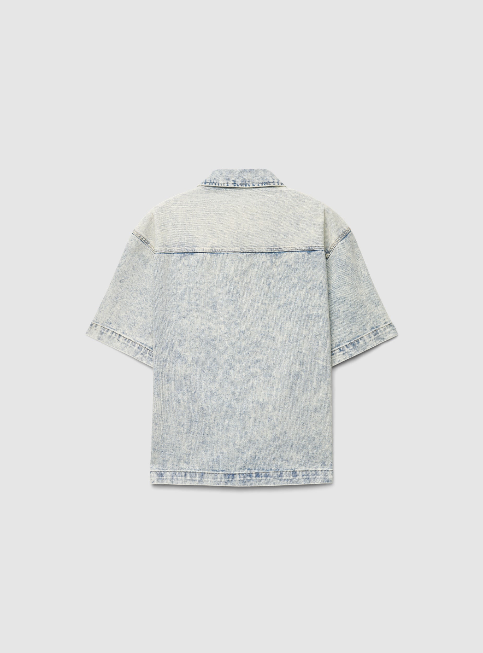 Camicia boxy fit in denim con tasche - Image 6
