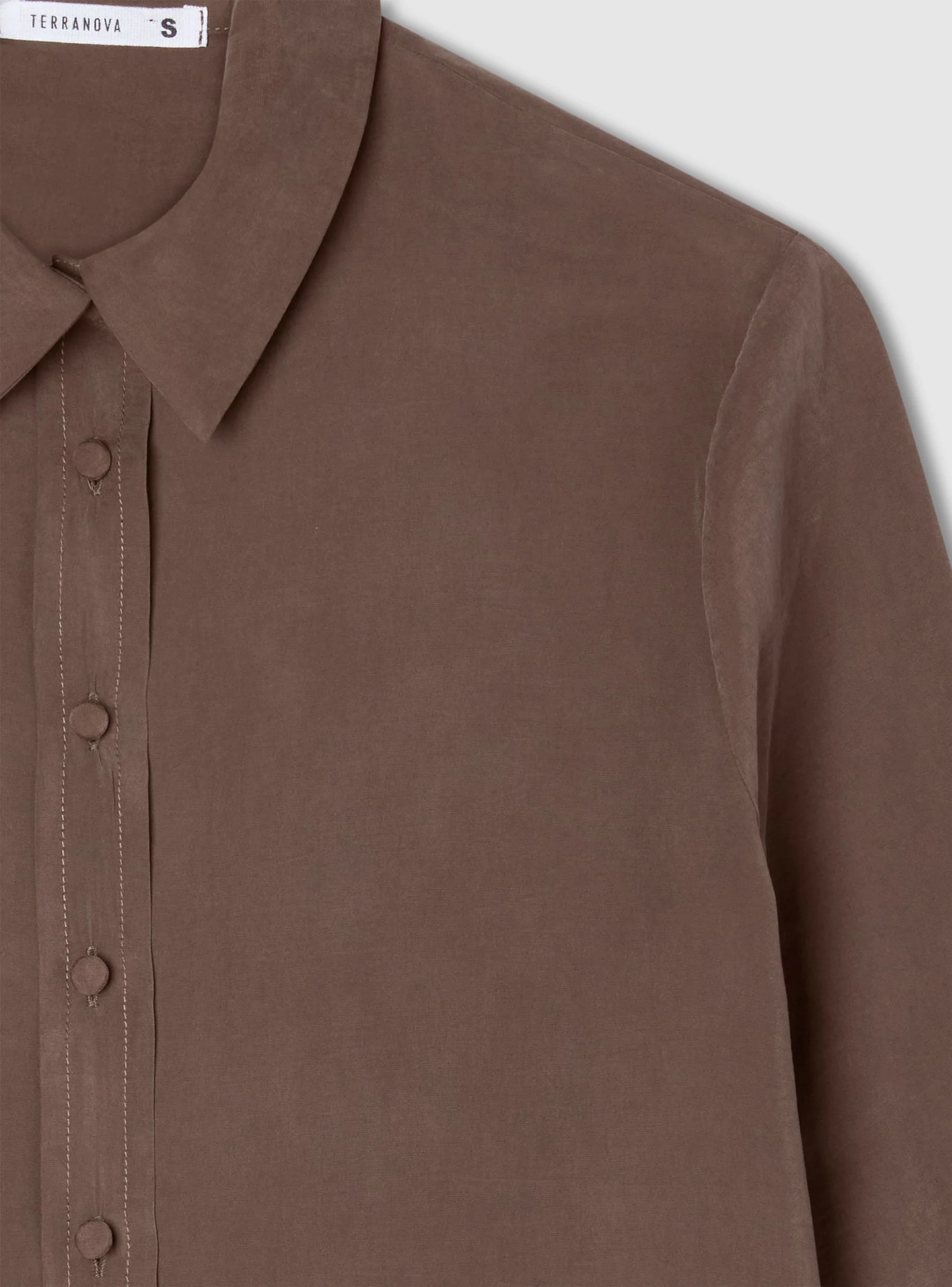 Camicia classica con bottoni rivestiti - Image 5
