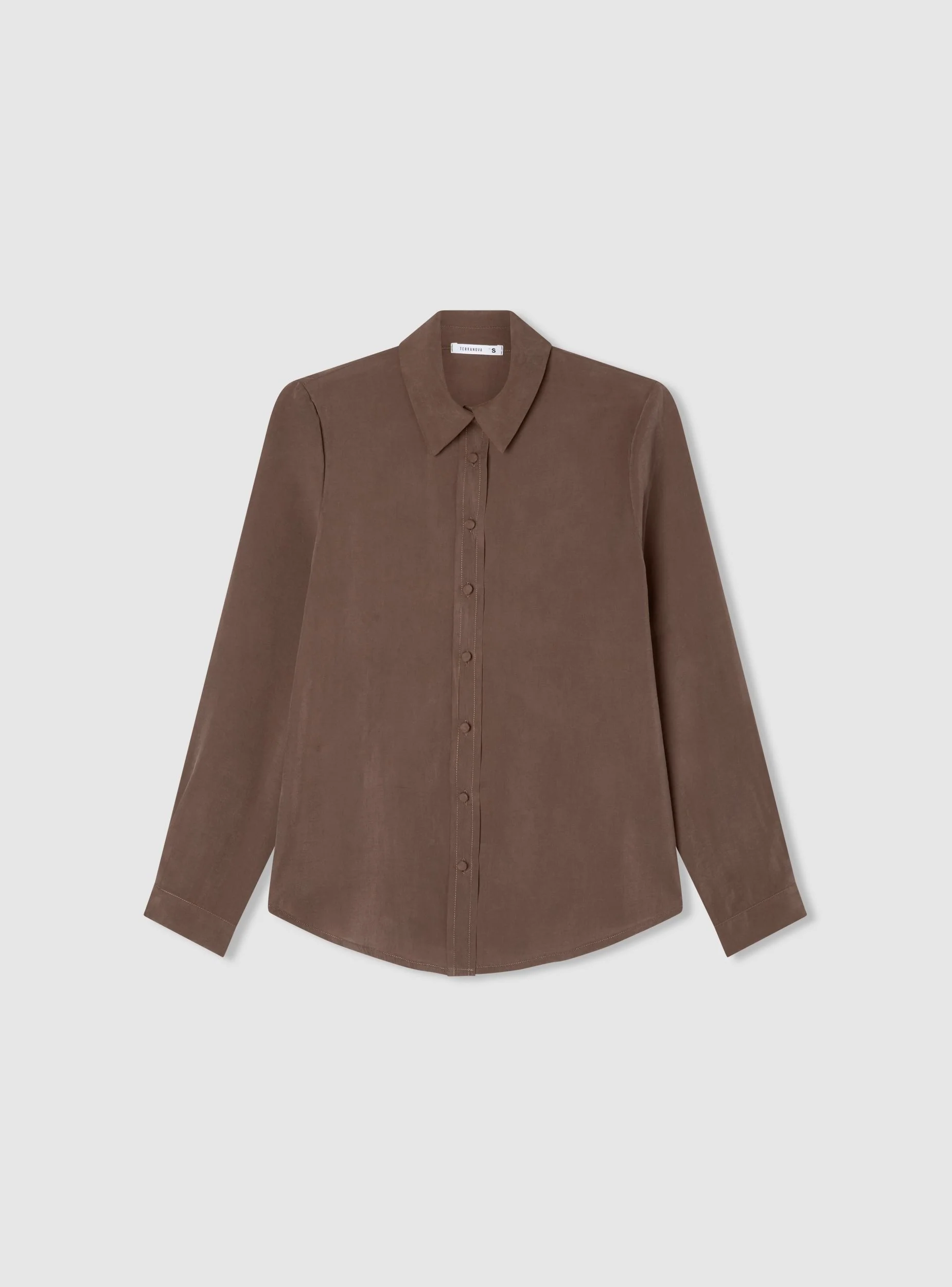 Camicia classica con bottoni rivestiti - Image 6