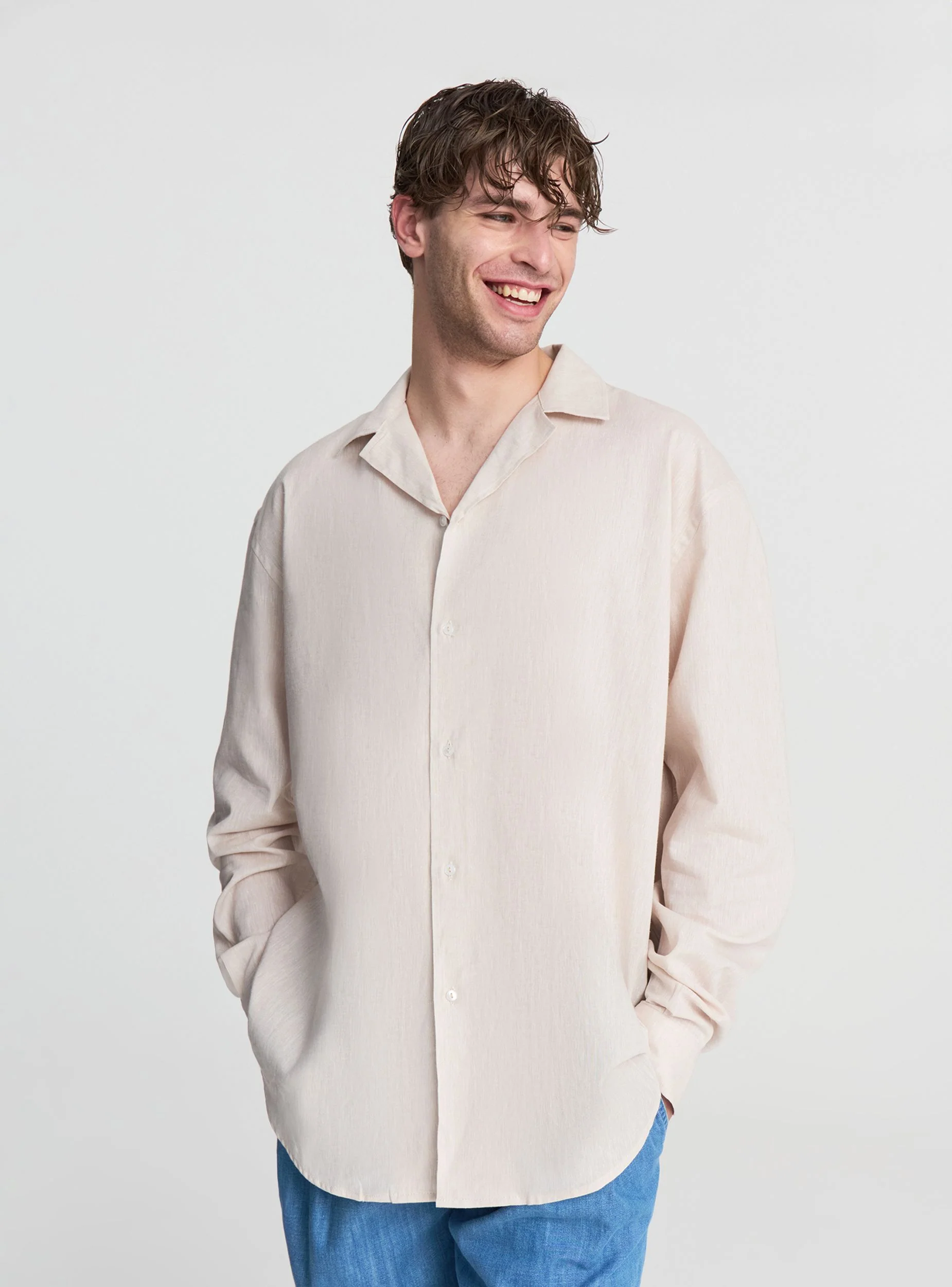 Camicia classica misto lino - Image 2