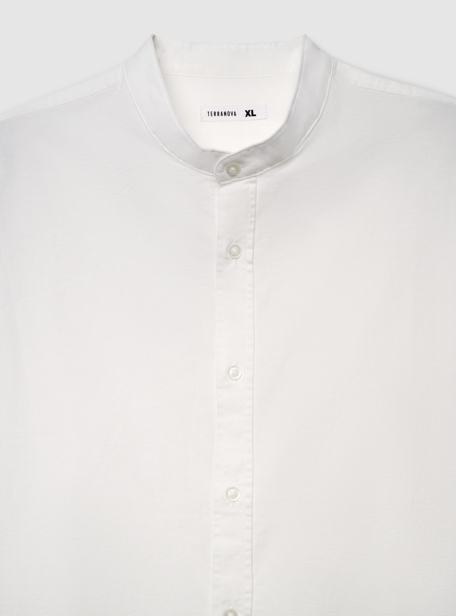 Camicia collo coreana misto lino - Image 6