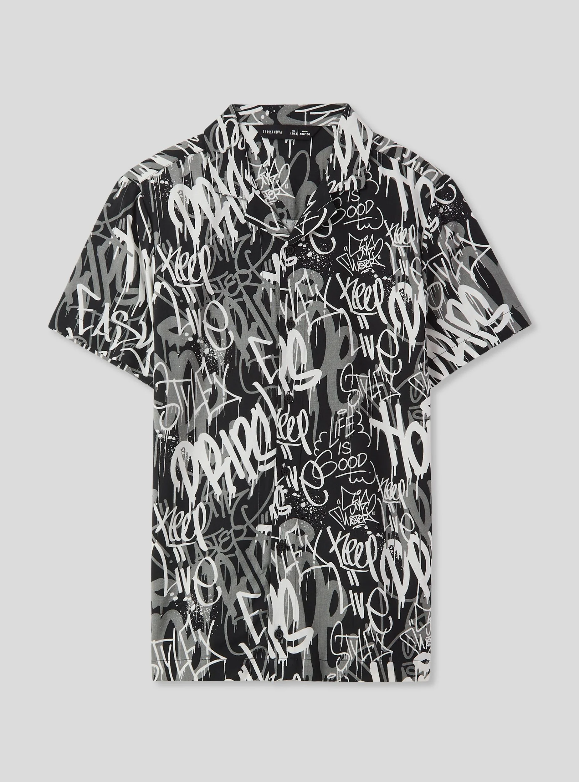 Camicia con fantasia scritte graffiti - Image 6