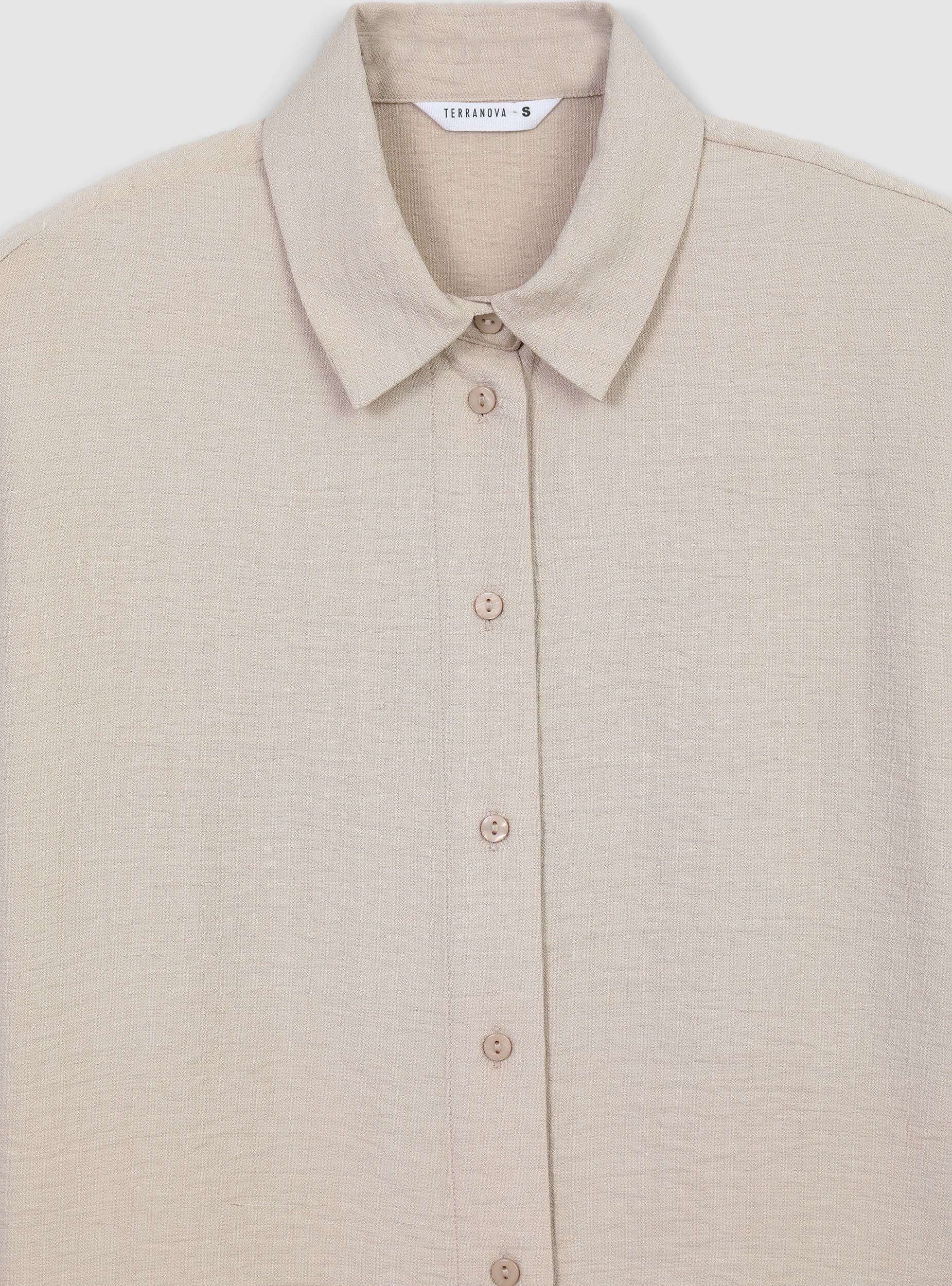 Camicia con maniche ad aletta tessuto leggero - Image 5