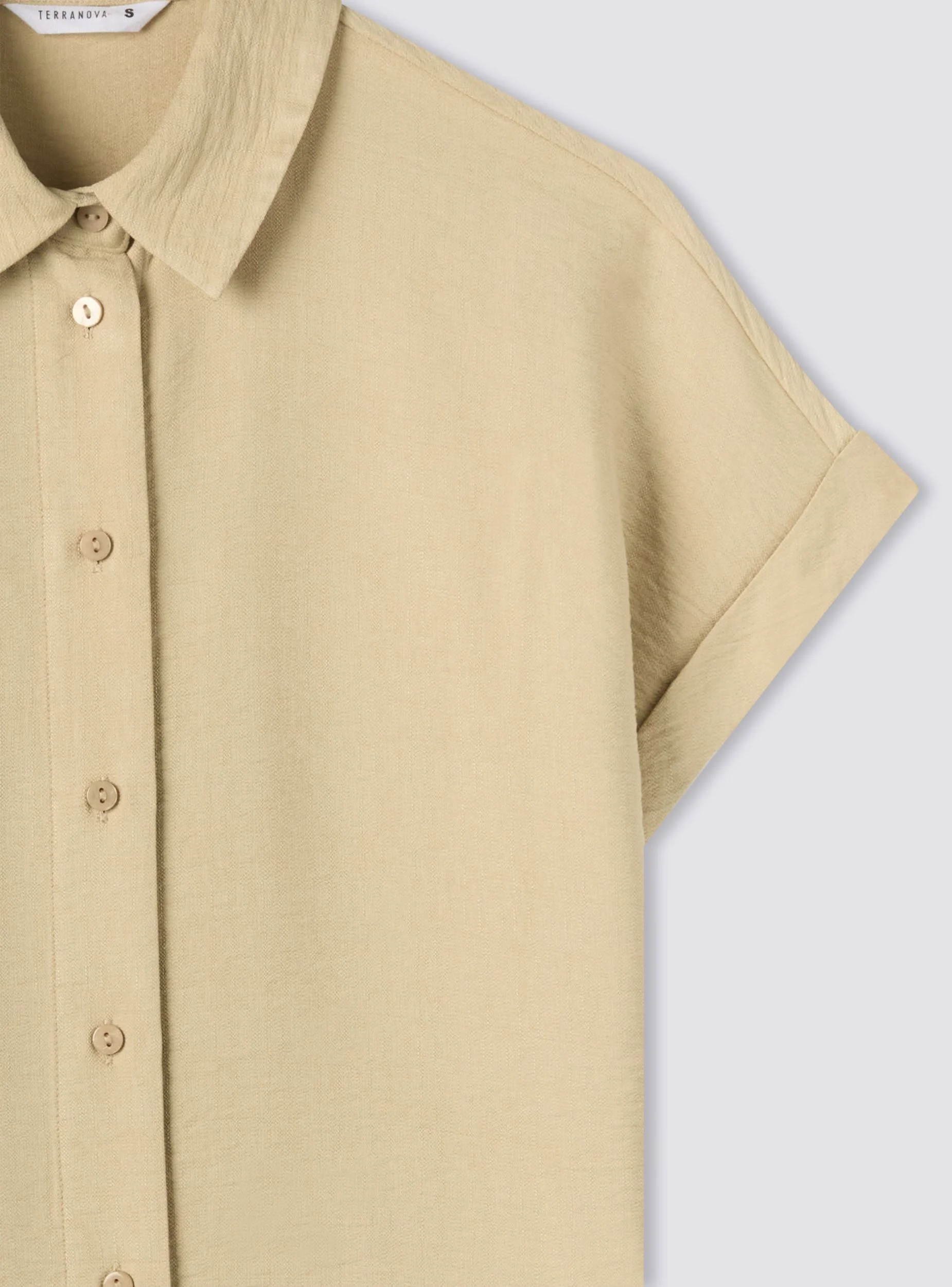 Camicia con maniche ad aletta tessuto leggero - Image 7