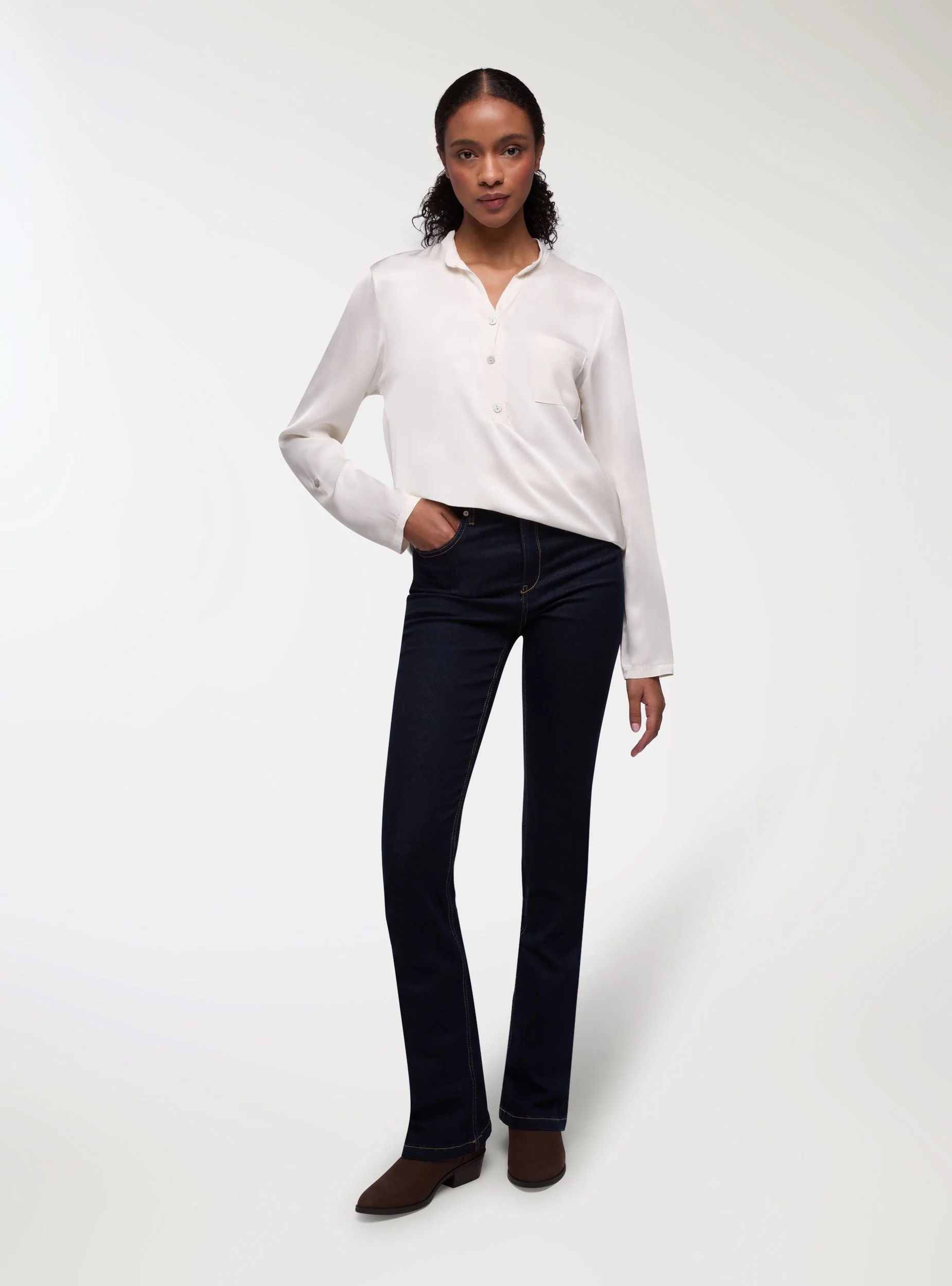 Camicia coreana con taschino