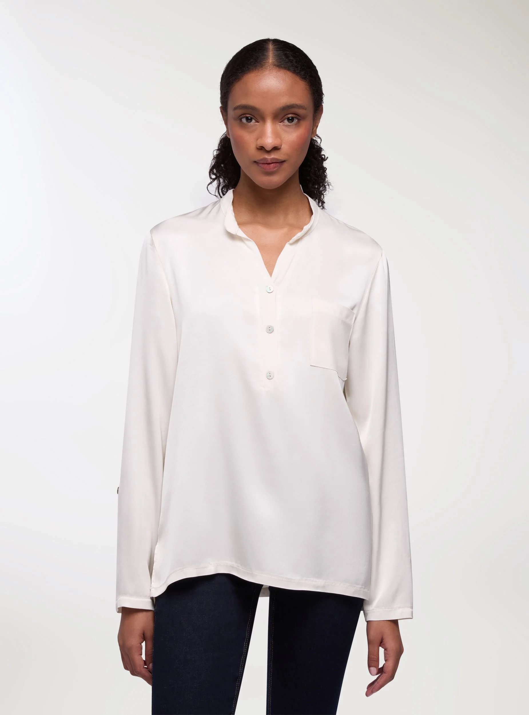 Camicia coreana con taschino - Image 3