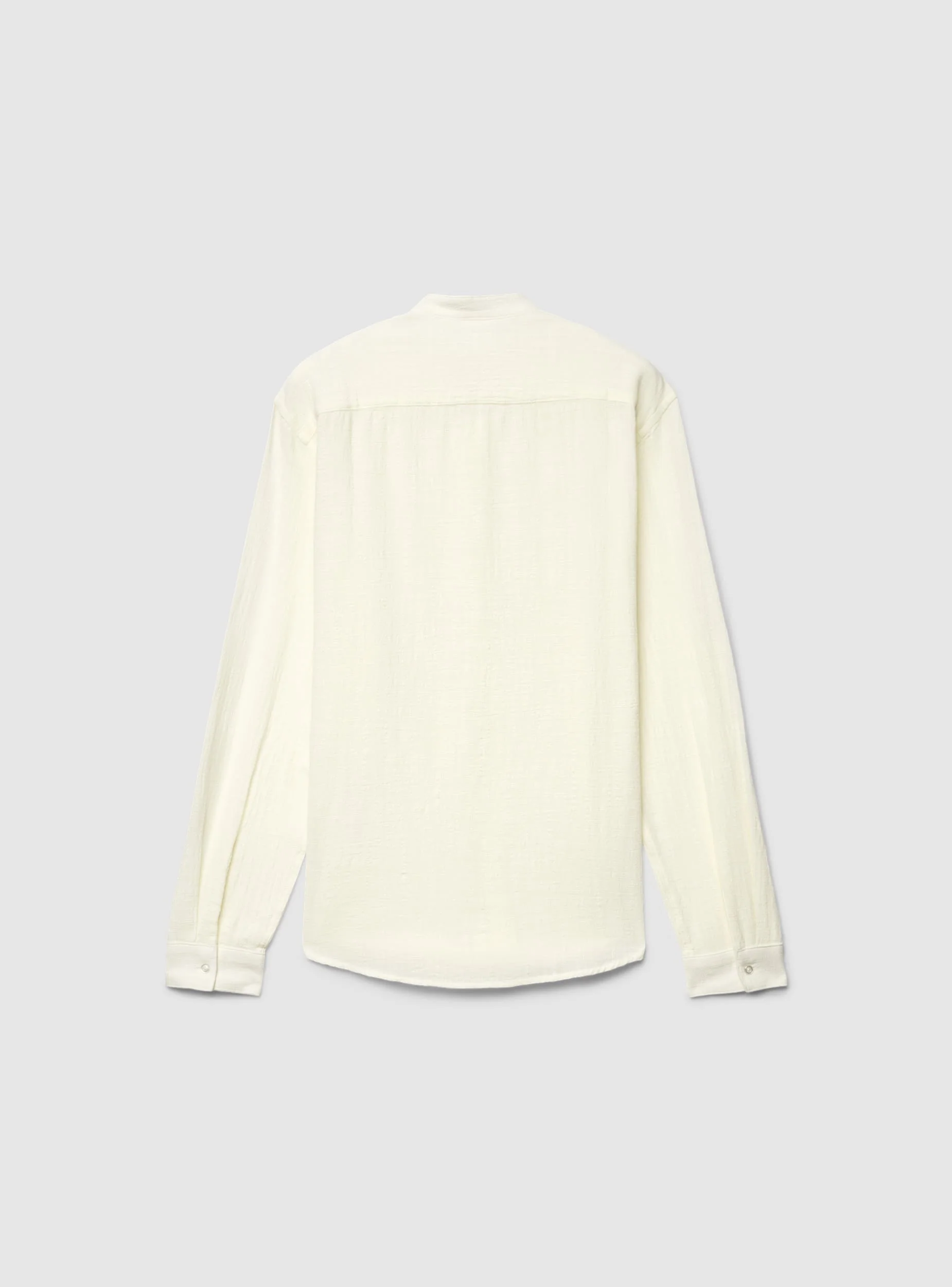 Camicia coreana goffrata a tinta unita - Image 6