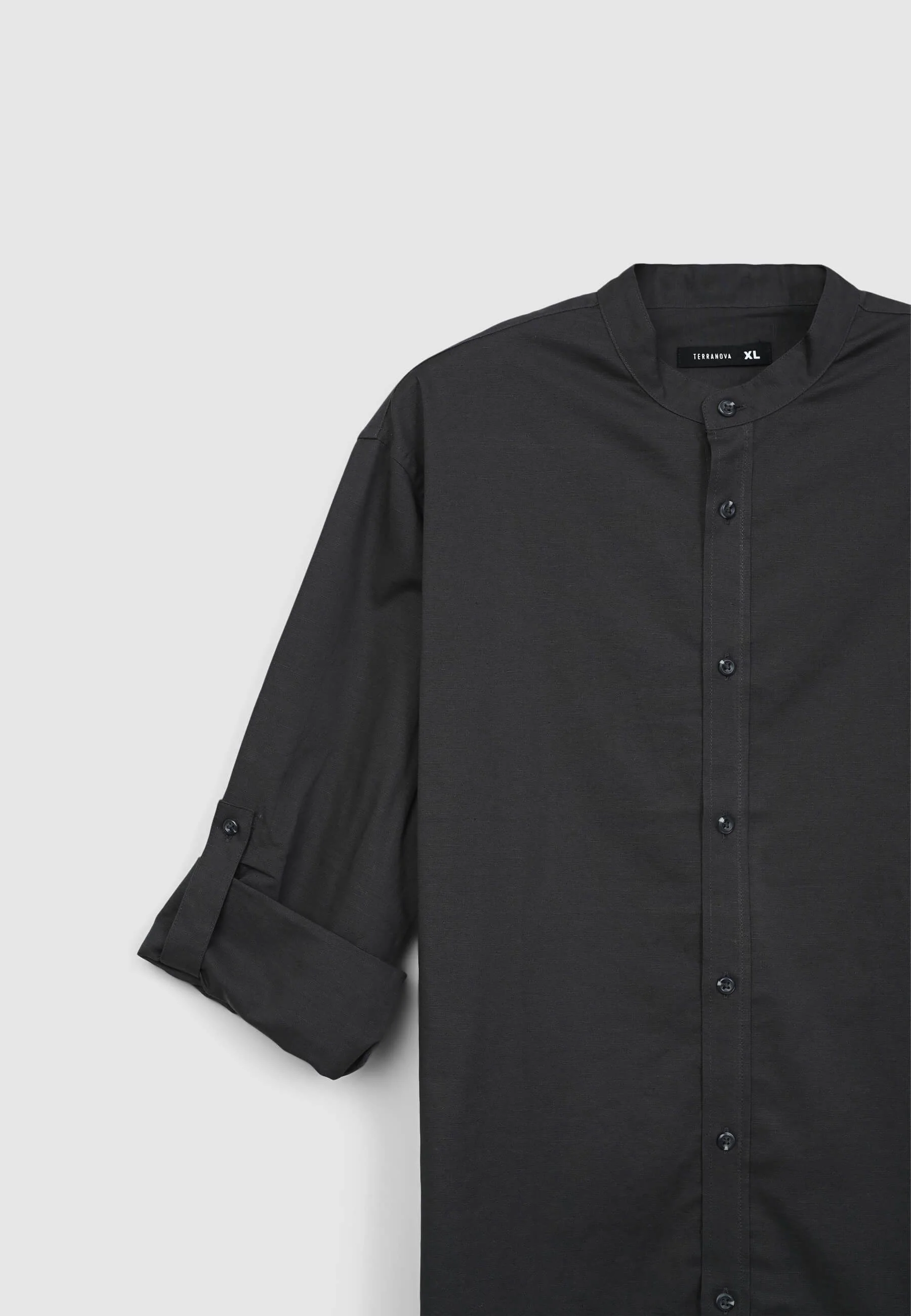 Camicia coreana in misto lino - Image 4