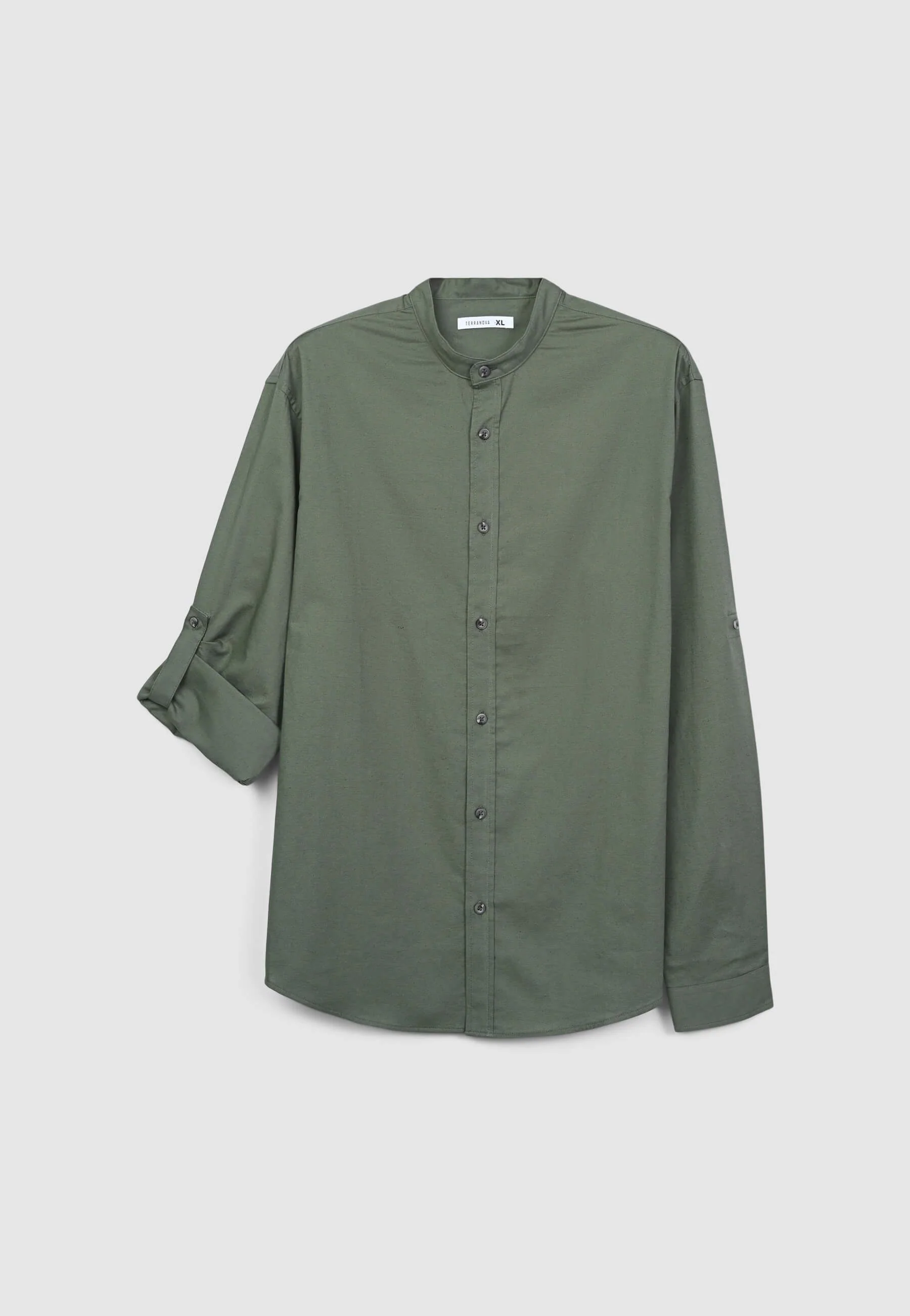 Camicia coreana in misto lino - Image 5