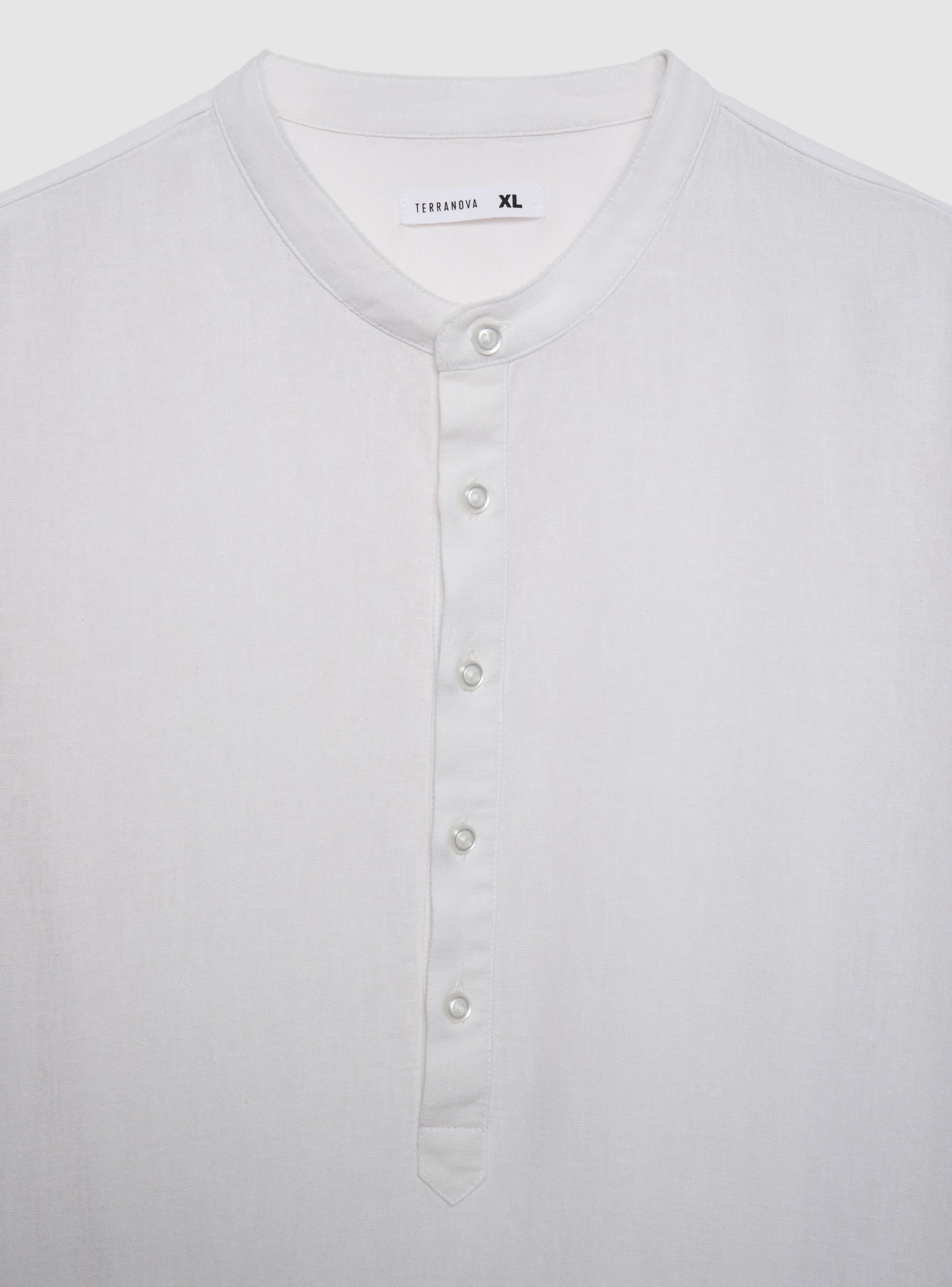Camicia coreana misto lino - Image 7