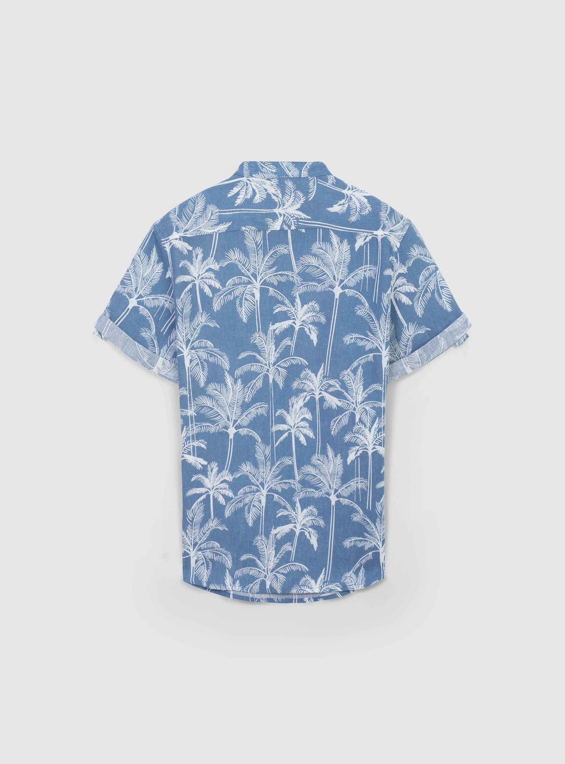 Camicia coreana tessuto leggero con palme - Image 6